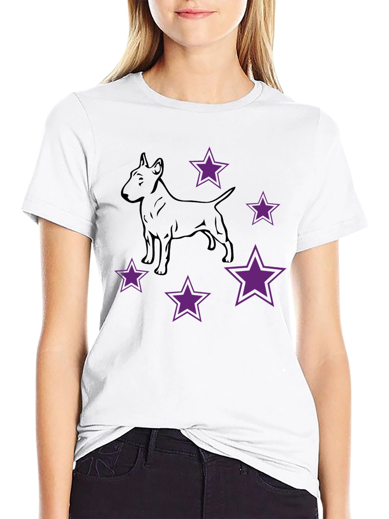 Dog & Stars Graphic T-Shirt
