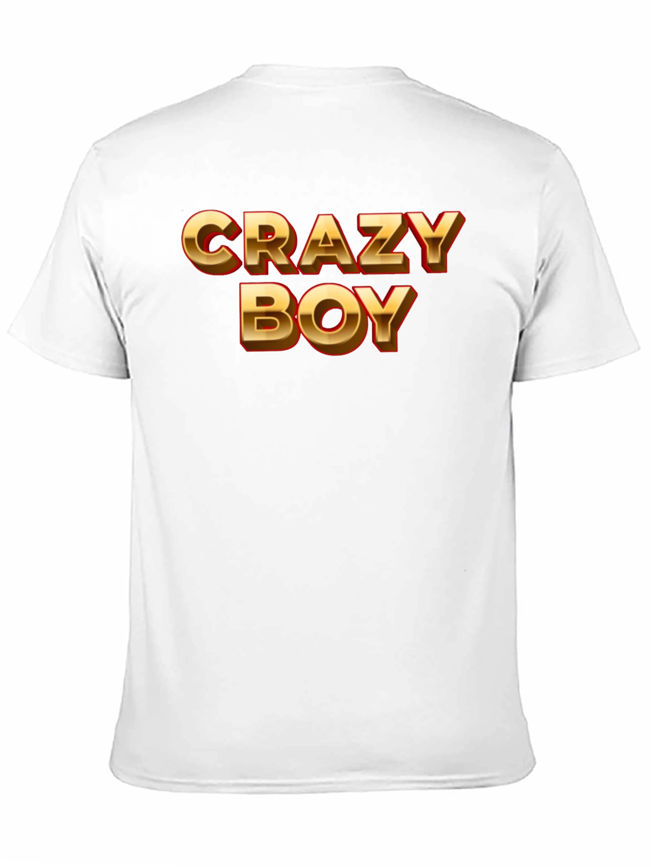 Crazy Boy Graphic Print Black T-Shirt