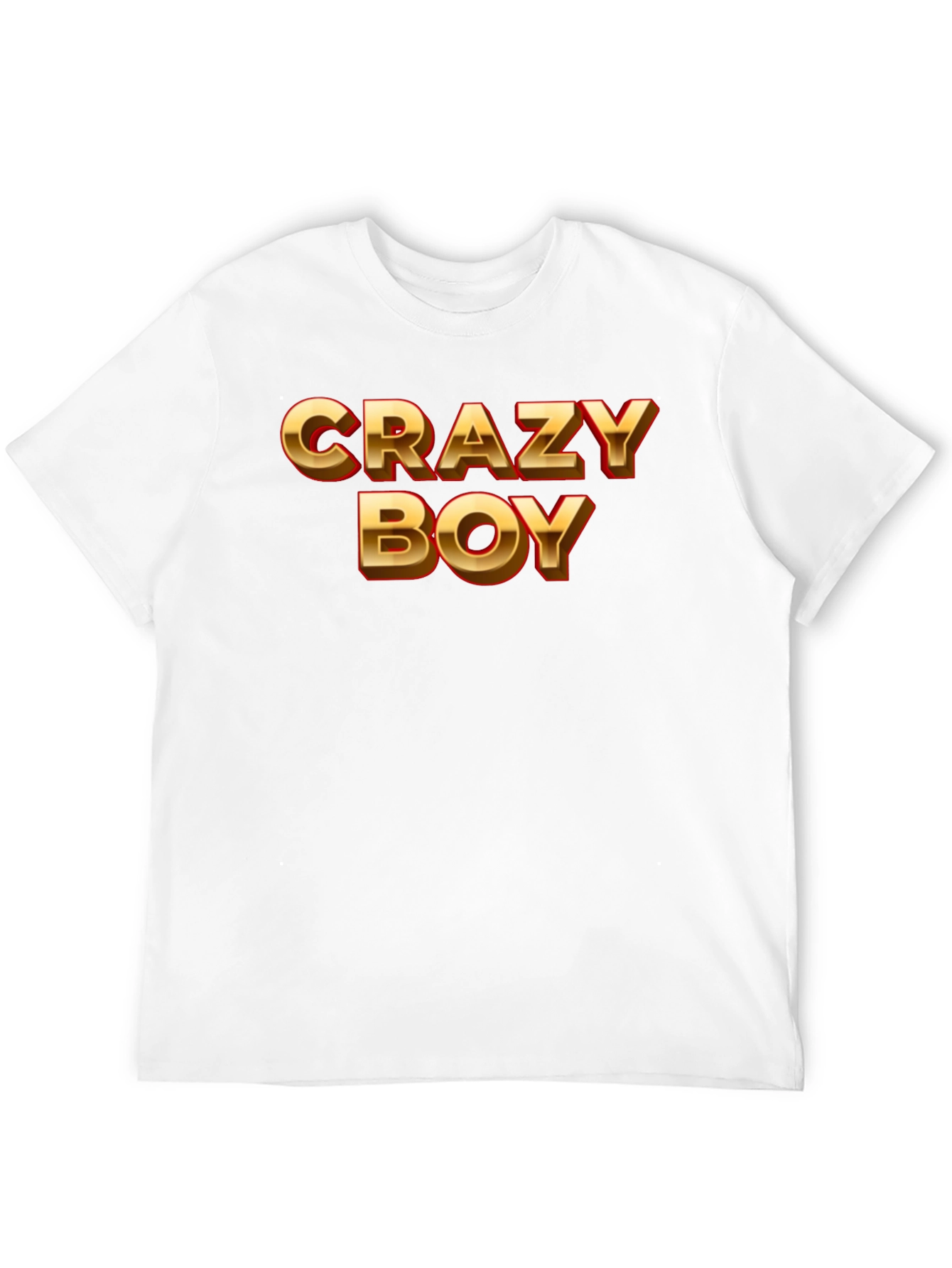 Crazy Boy Graphic Print Black T-Shirt