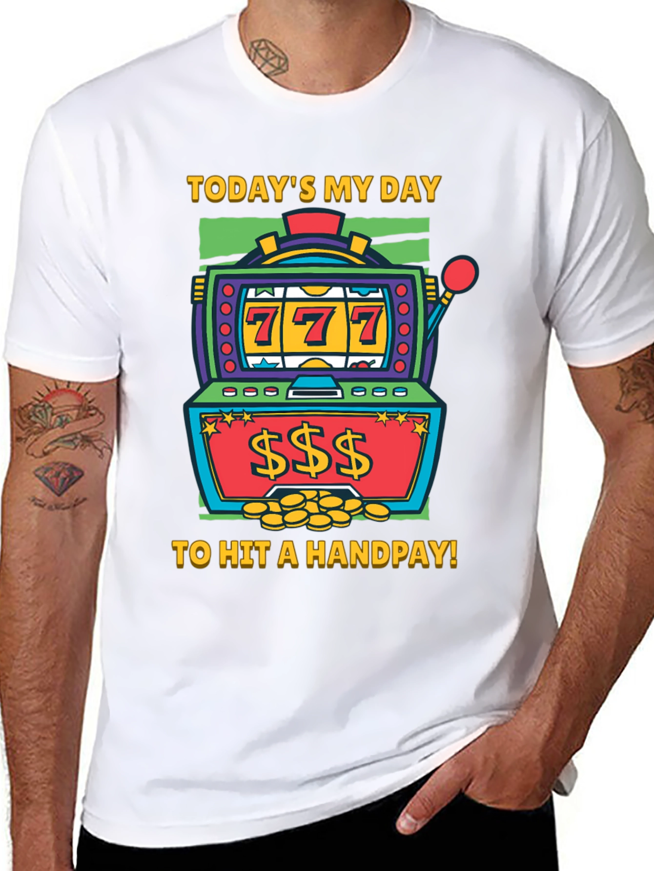 Lucky Day Slot Machine Graphic Tee