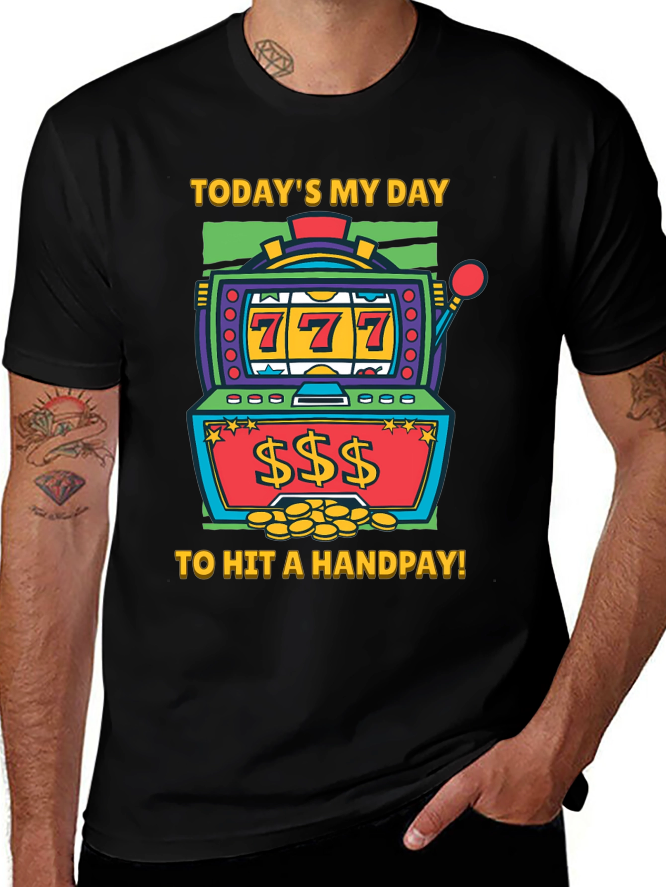 Lucky Day Slot Machine Graphic Tee