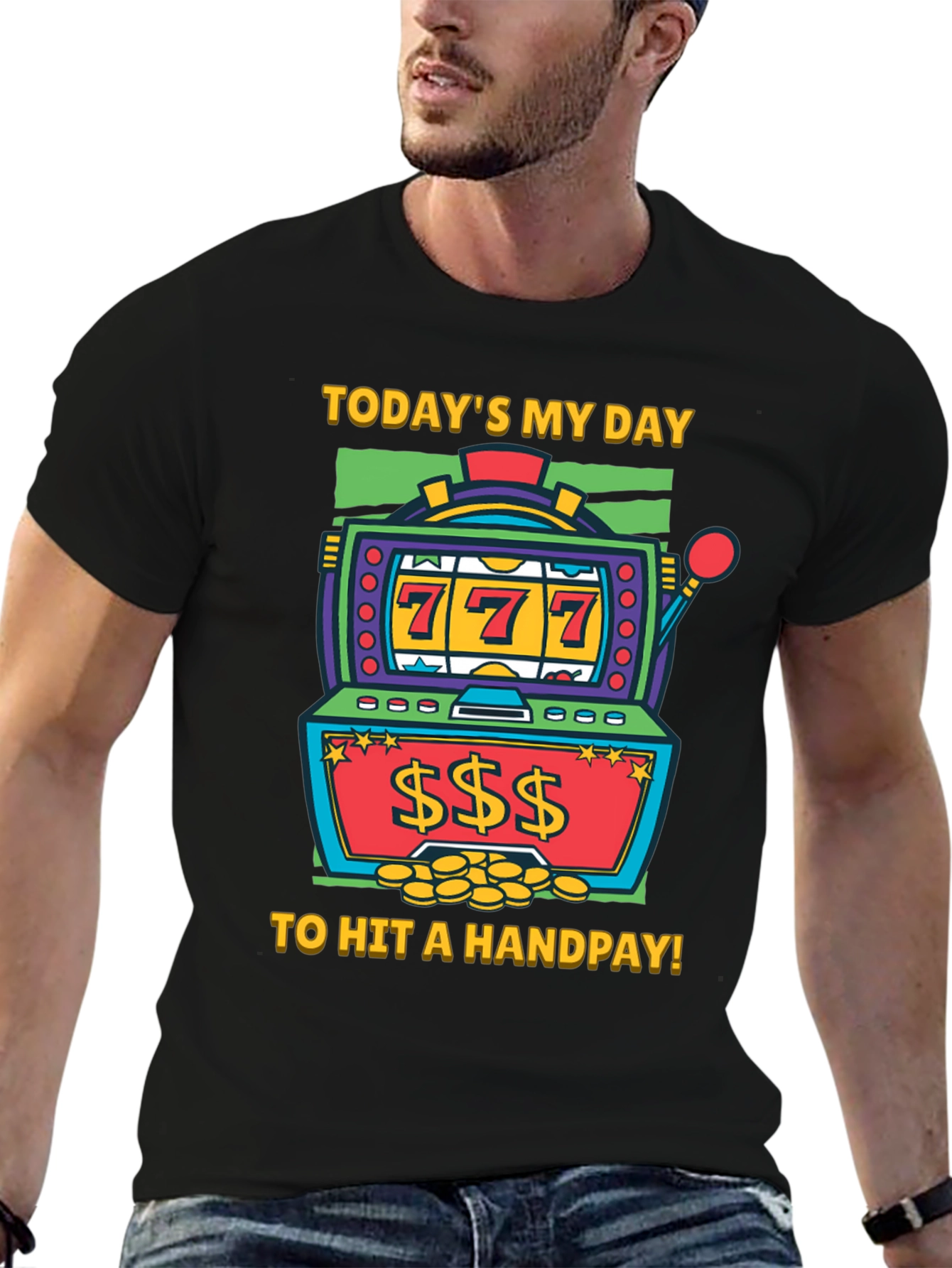 Lucky Day Slot Machine Graphic Tee