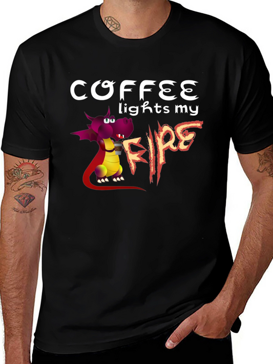 Coffee Lights My Fire Graphic T-Shirt