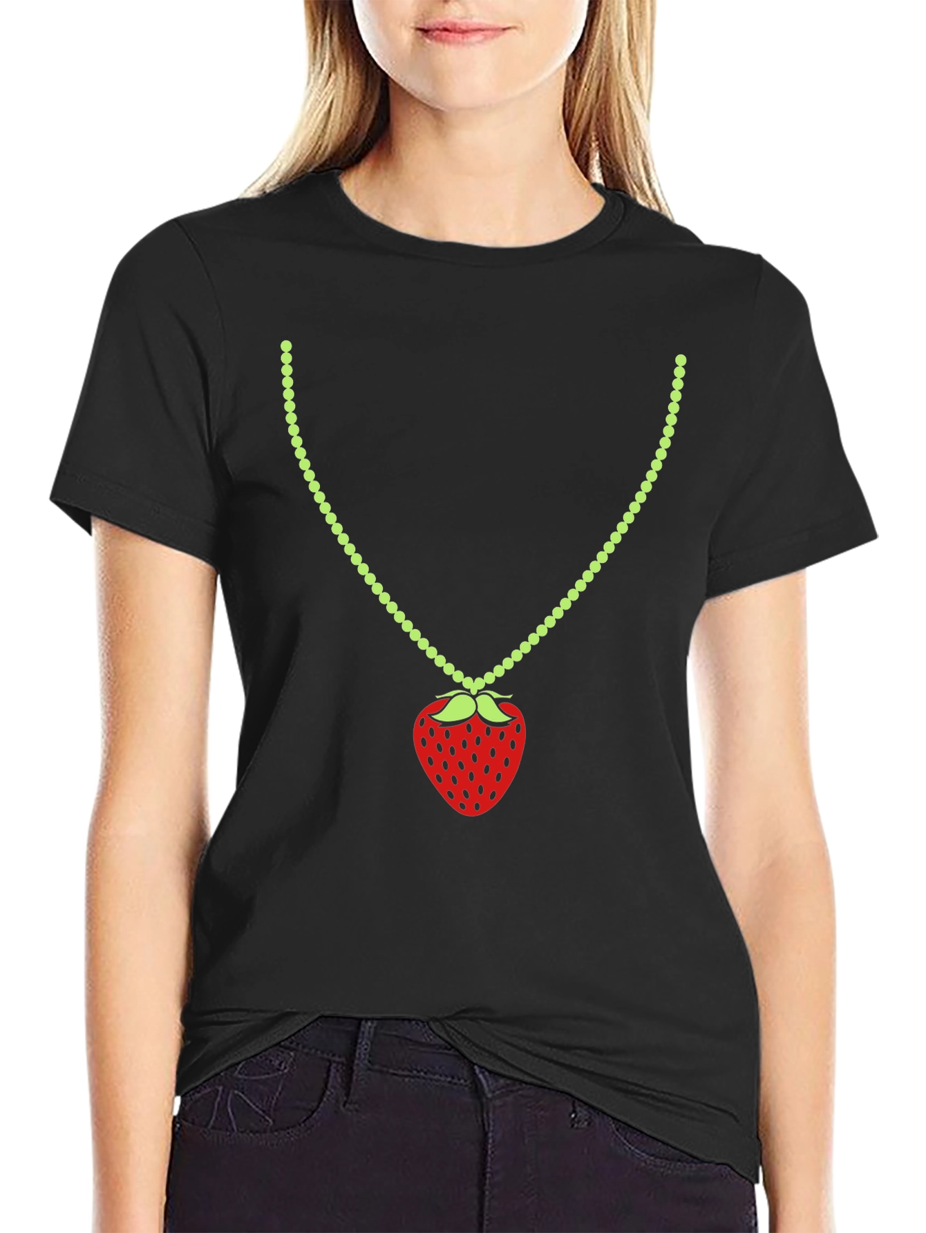 Strawberry Pendant Graphic T-Shirt