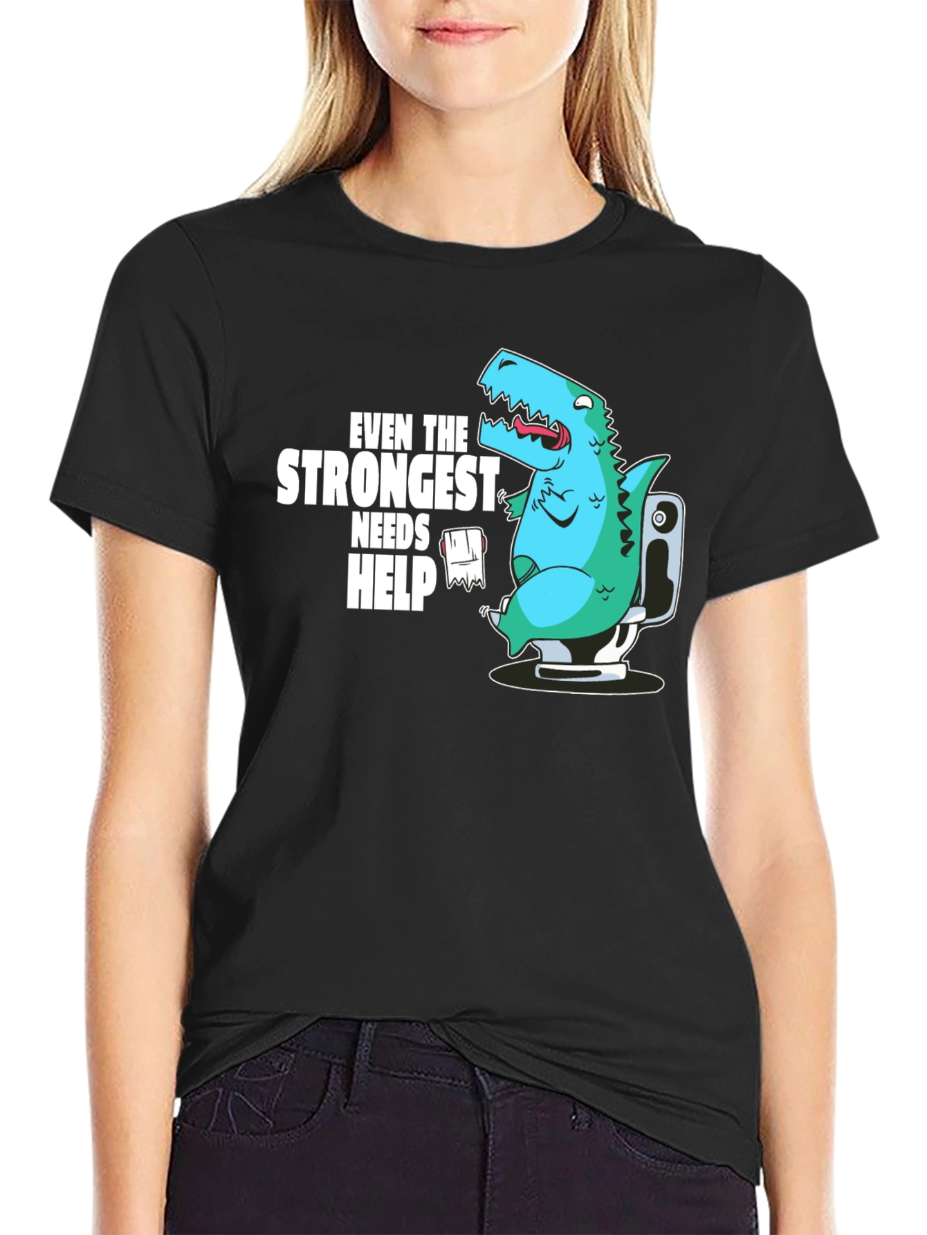 Funny Dinosaur Toilet T-Shirt
