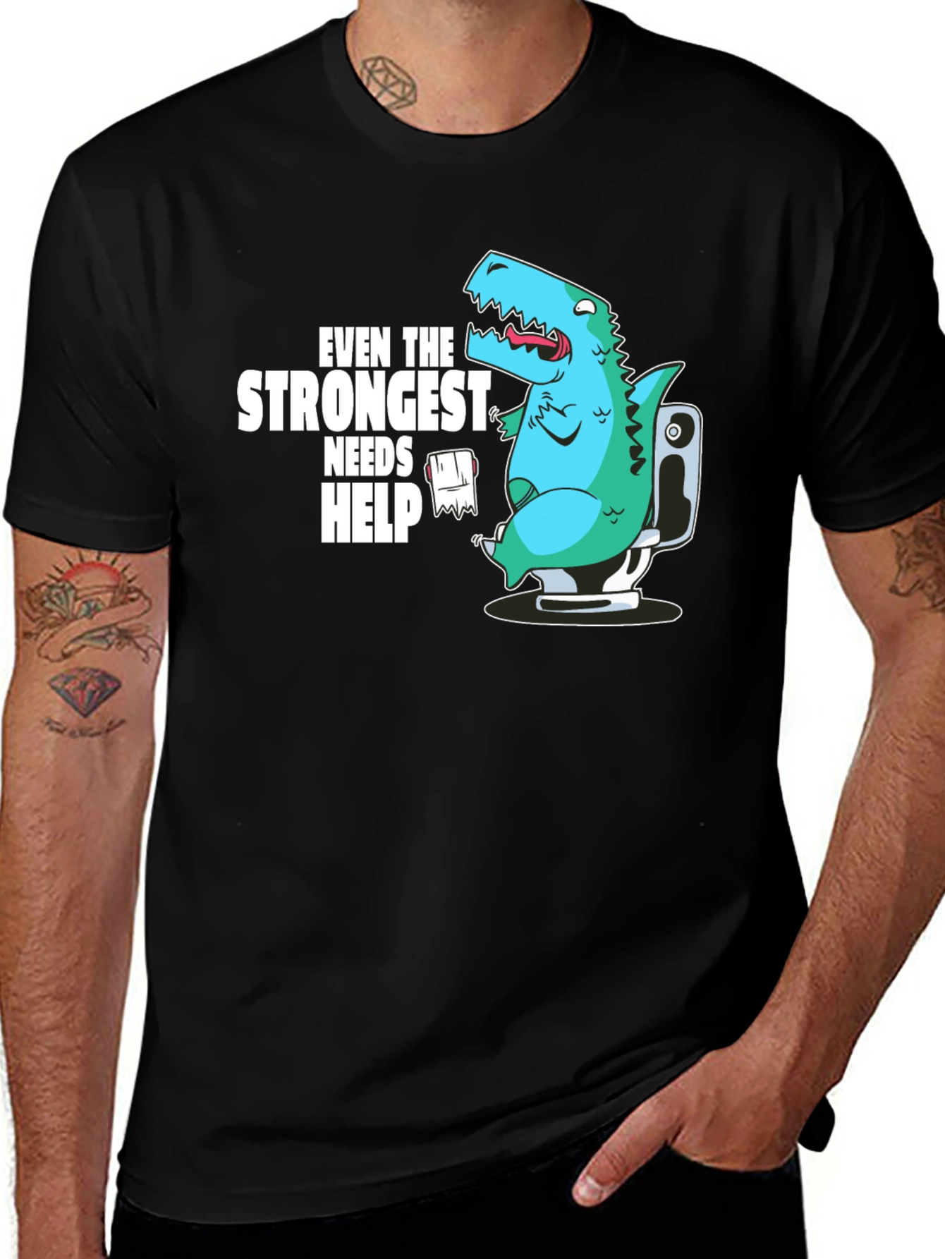 Funny Dinosaur Toilet T-Shirt
