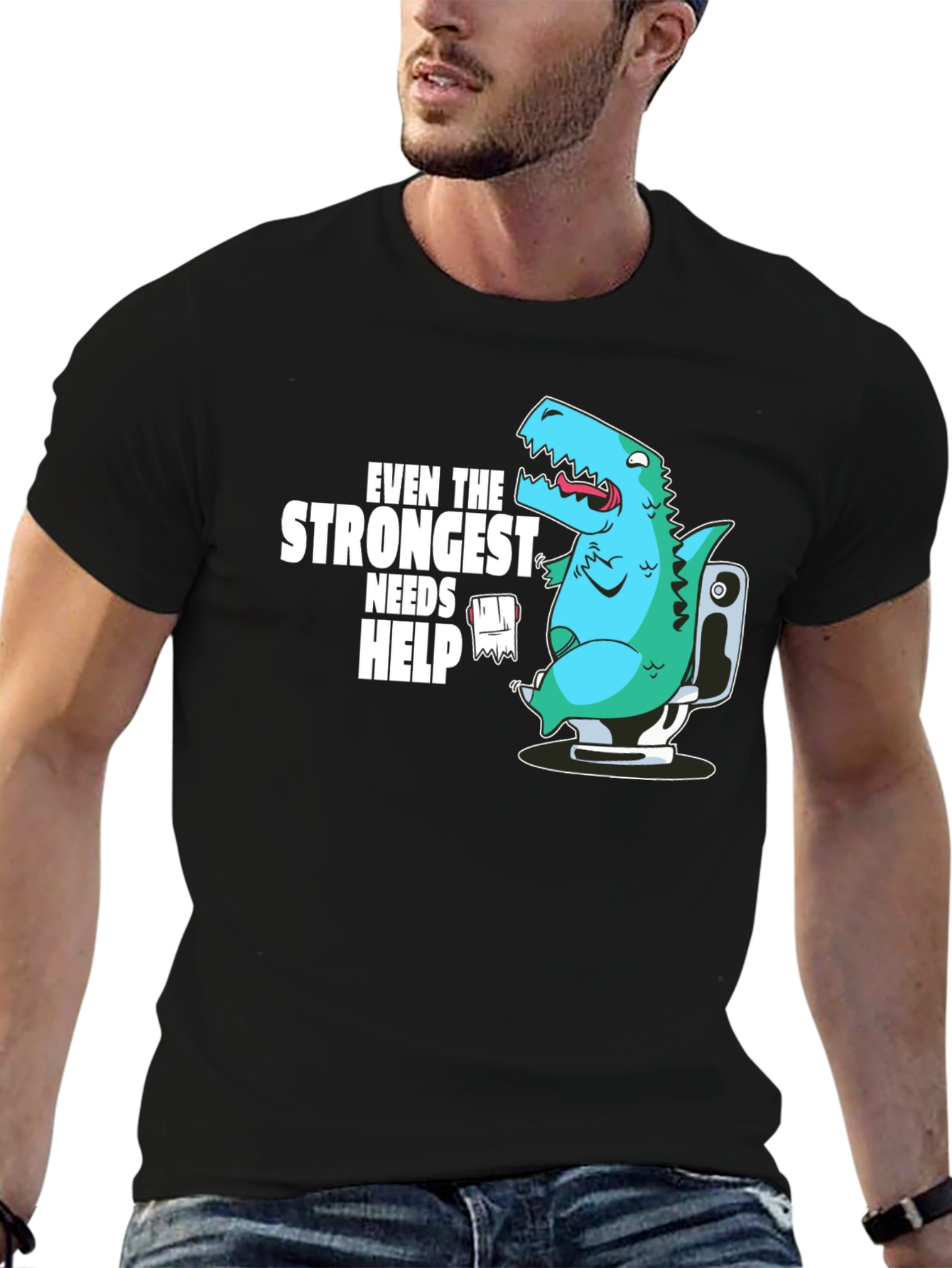 Funny Dinosaur Toilet T-Shirt