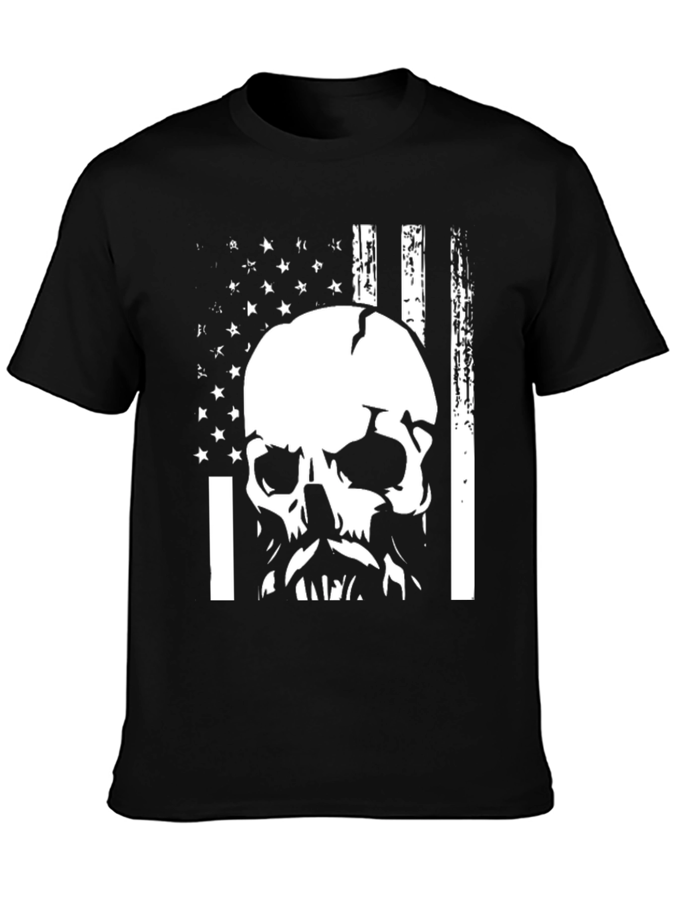 Skull American Flag Graphic Tee