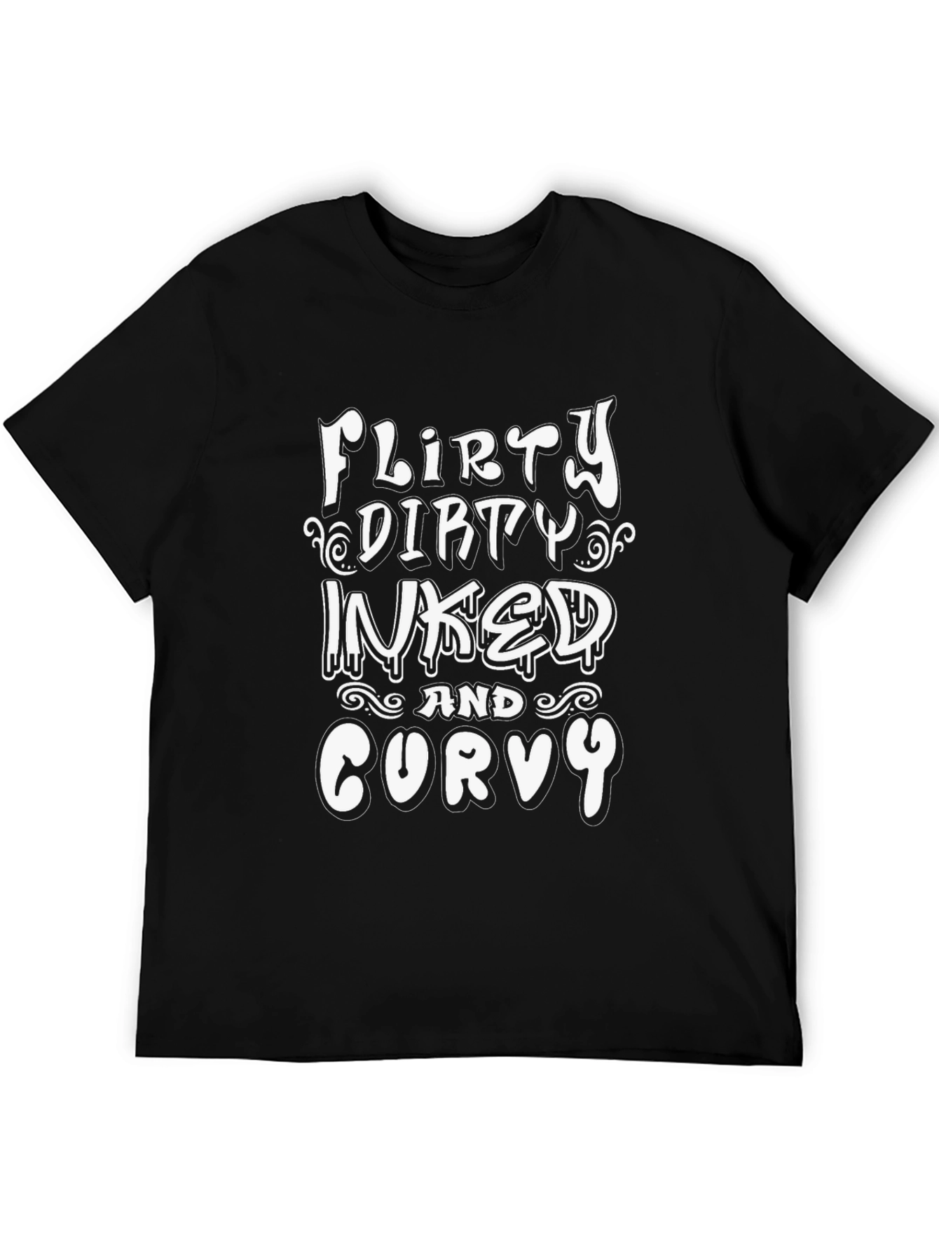 Flirty Dirty Inked Curvy Graphic T-Shirt