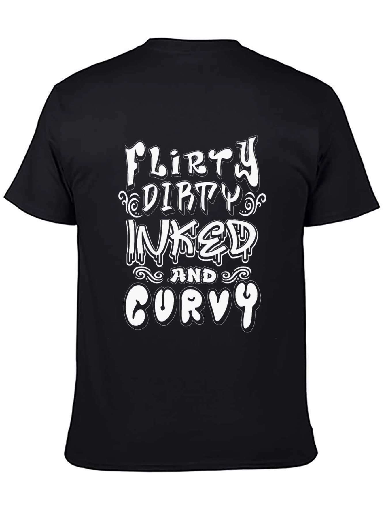 Flirty Dirty Inked Curvy Graphic T-Shirt