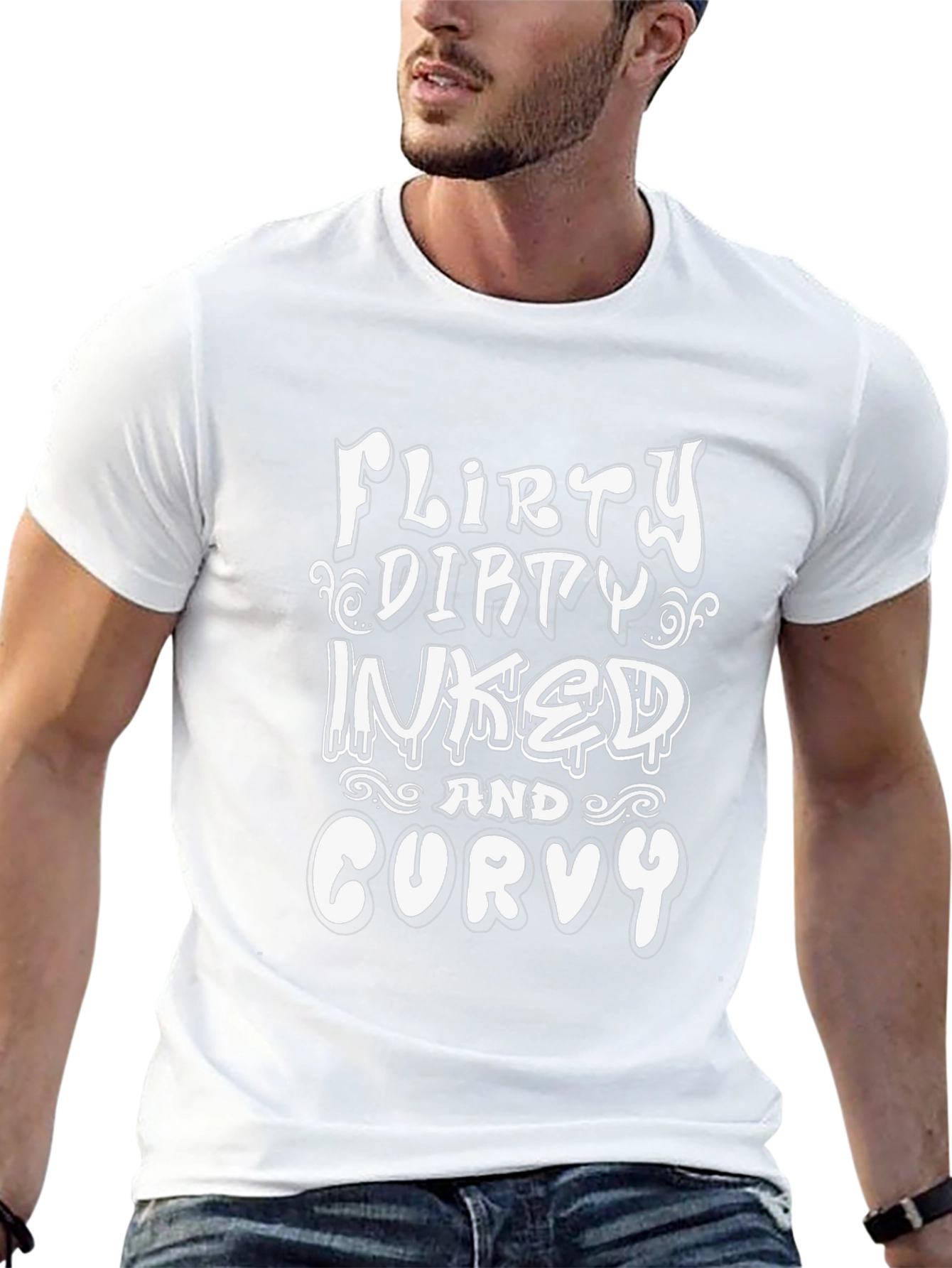 Flirty Dirty Inked Curvy Graphic T-Shirt