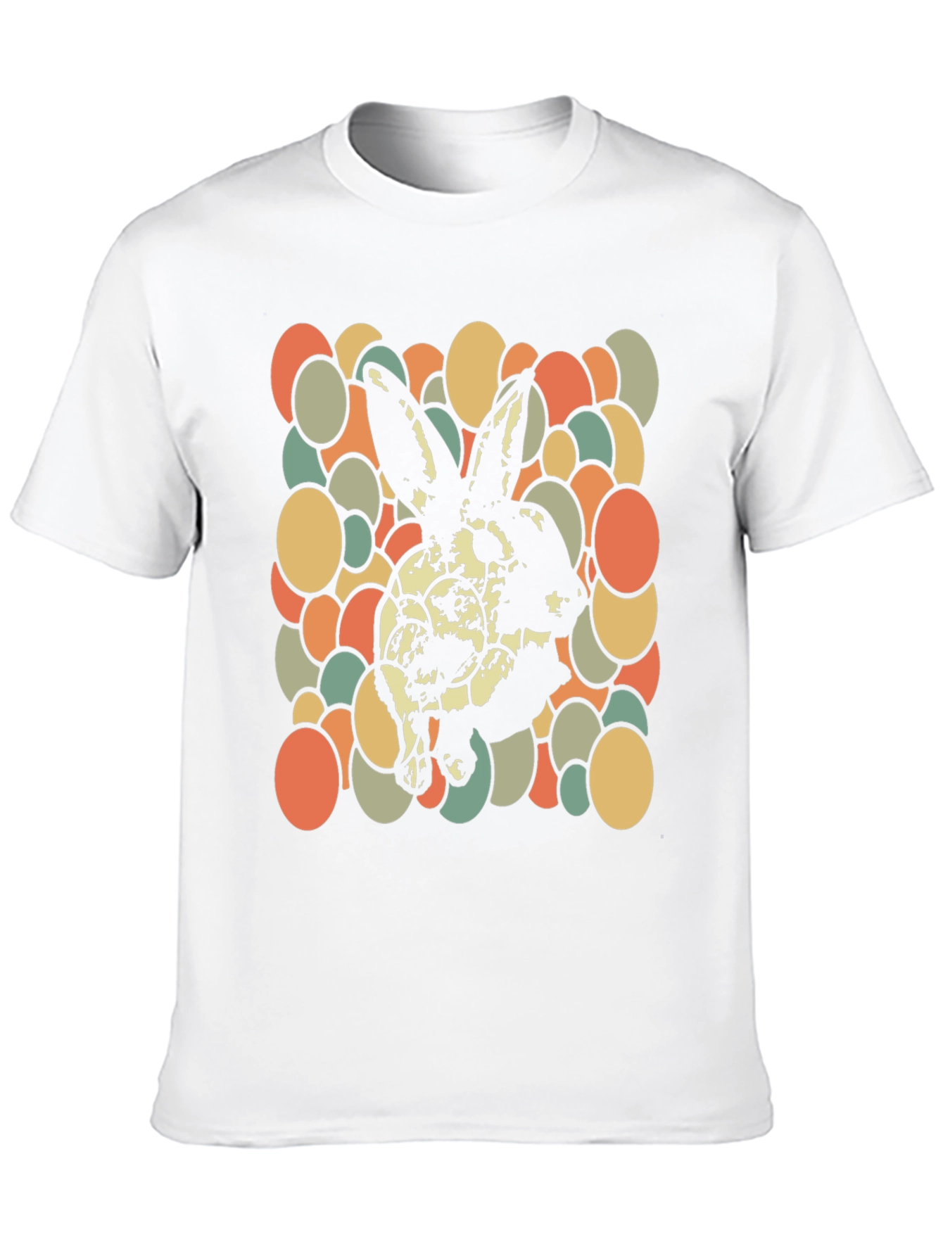 Retro Rabbit Graphic Tee - Cool Black Cotton T-Shirt