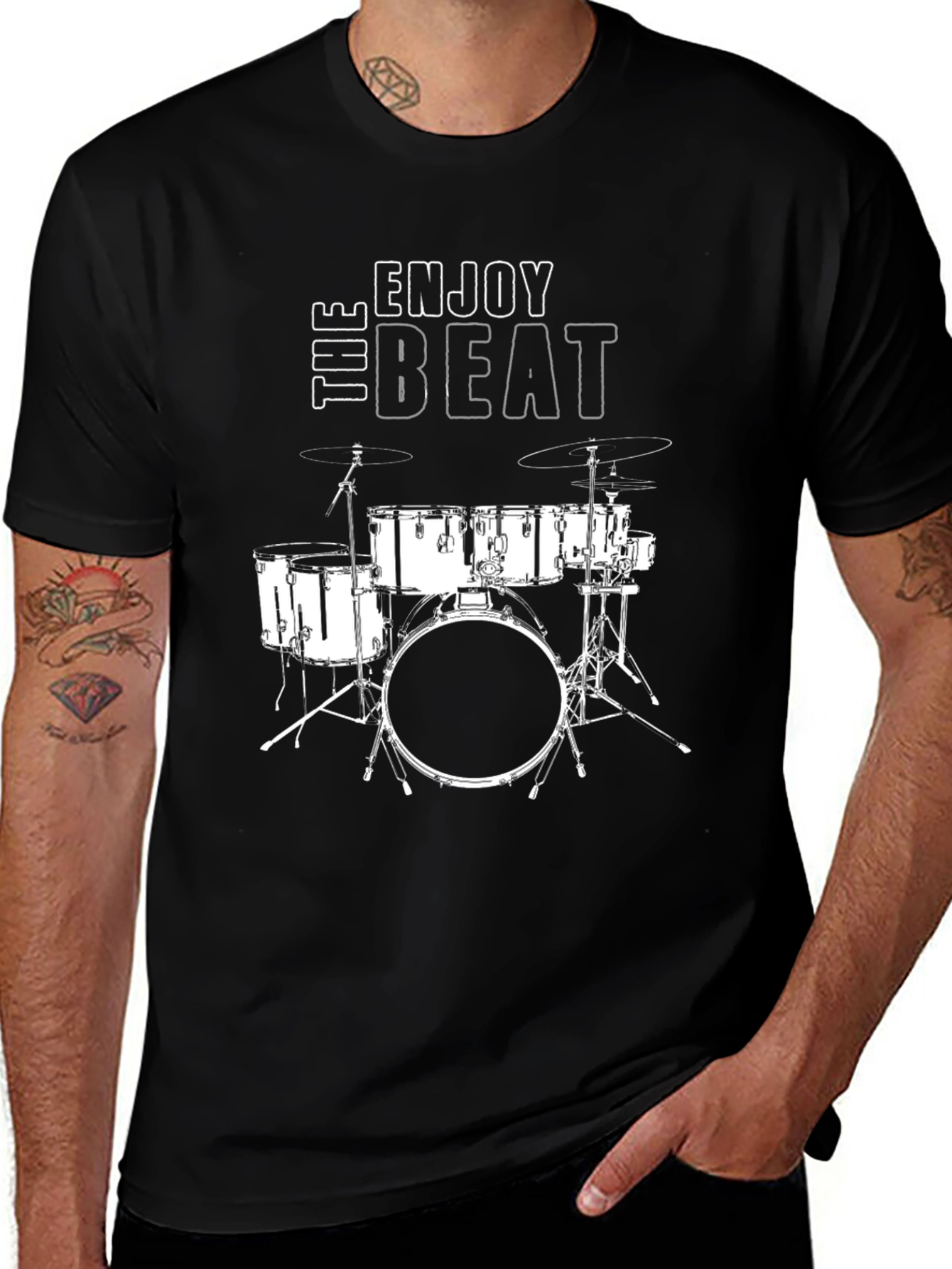 Enjoy The Beat Drum Set T-Shirt