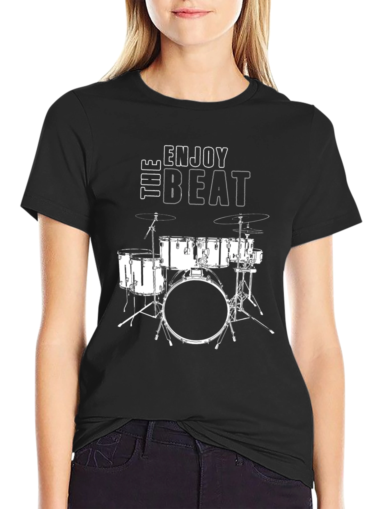Enjoy The Beat Drum Set T-Shirt