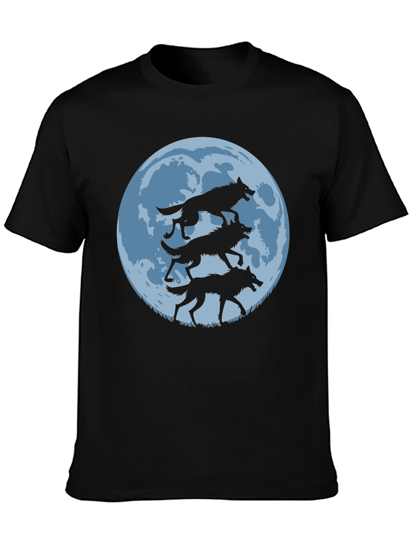 Wolf Moon Graphic Tee - Black
