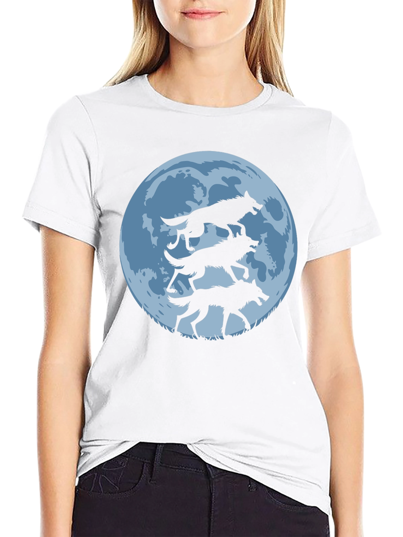 Wolf Moon Graphic Tee - Black