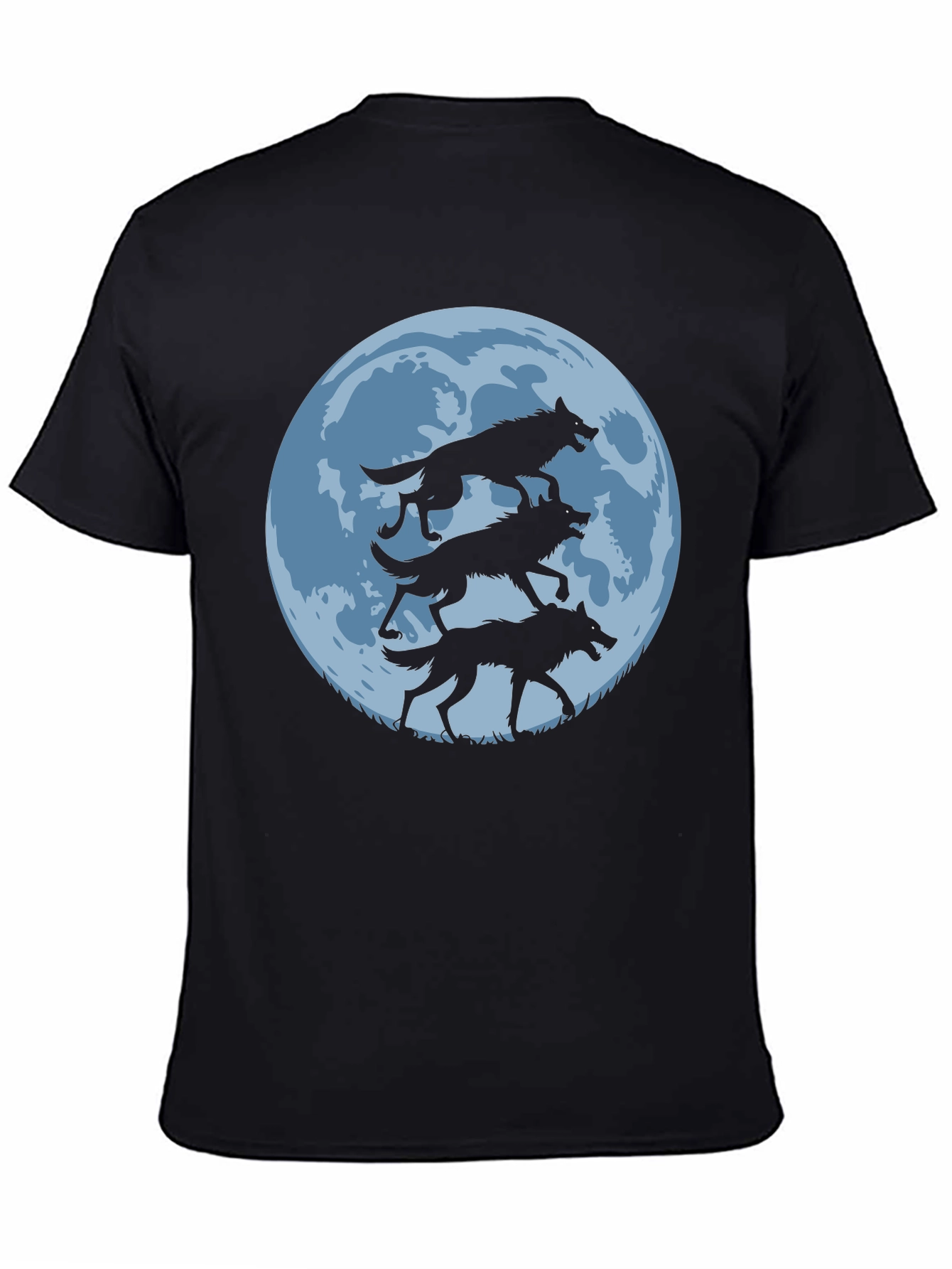 Wolf Moon Graphic Tee - Black