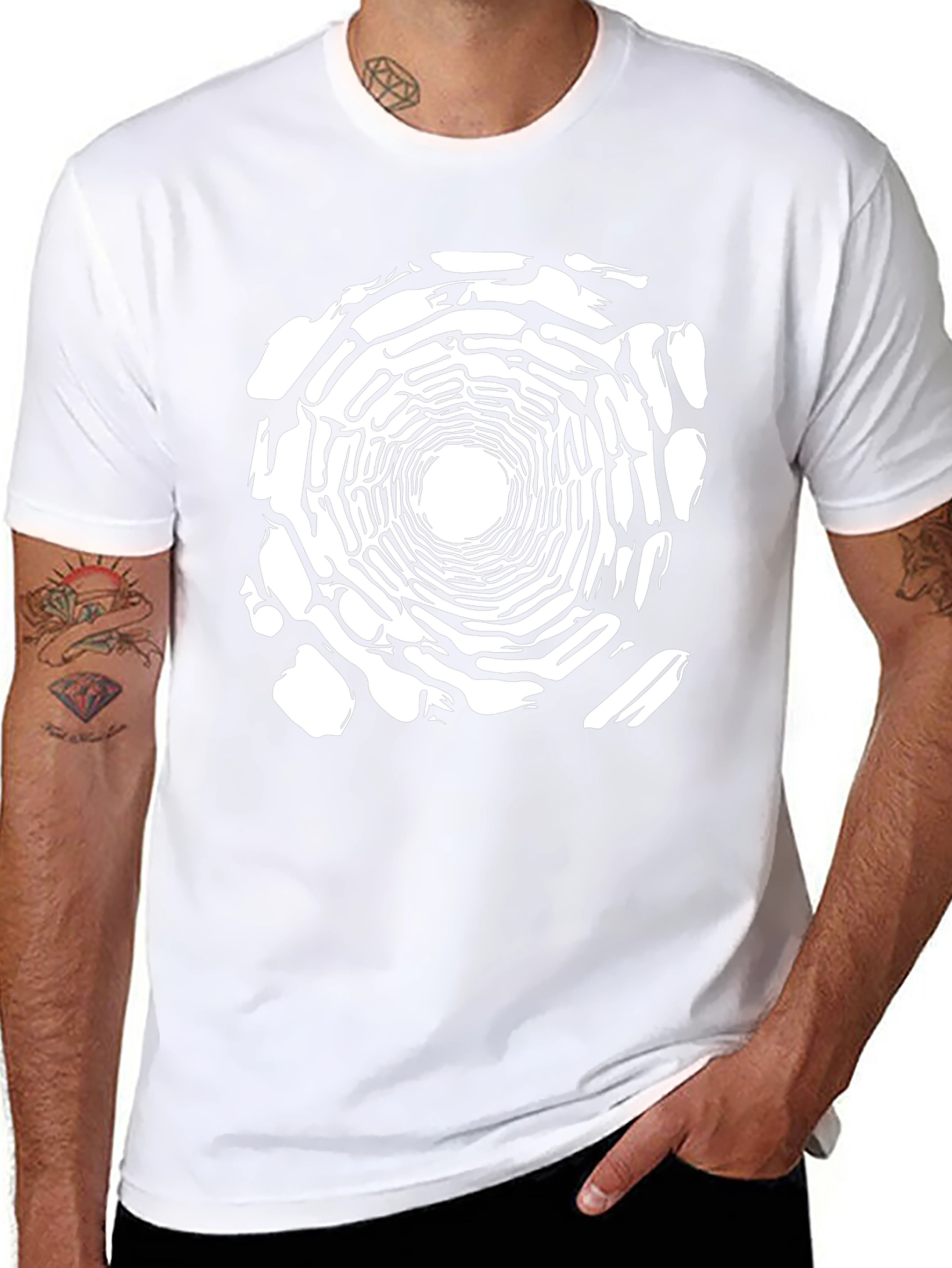 Optical Illusion T-Shirt - Abstract Vortex Design