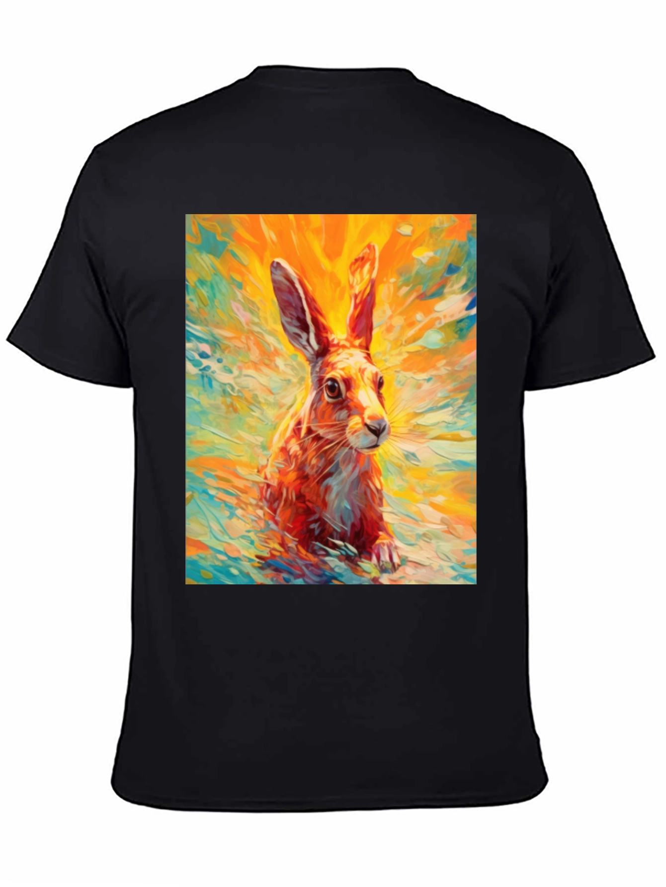 Hare Graphic T-Shirt - Artistic Rabbit Tee