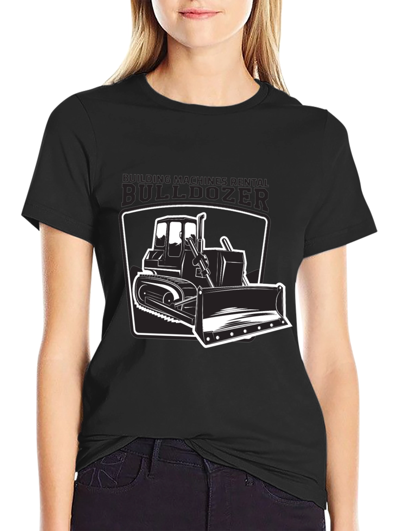 Bulldozer Graphic T-Shirt - Construction Vehicle Tee