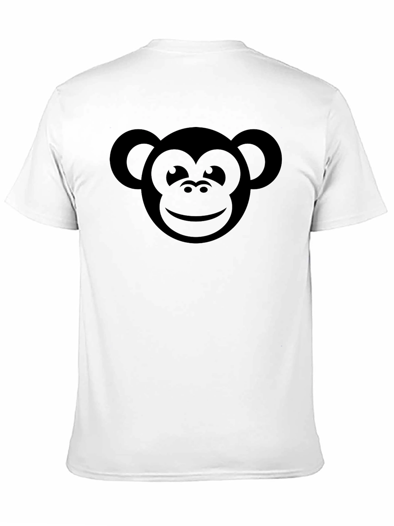 Monkey Face Graphic Tee - Black Casual T-Shirt