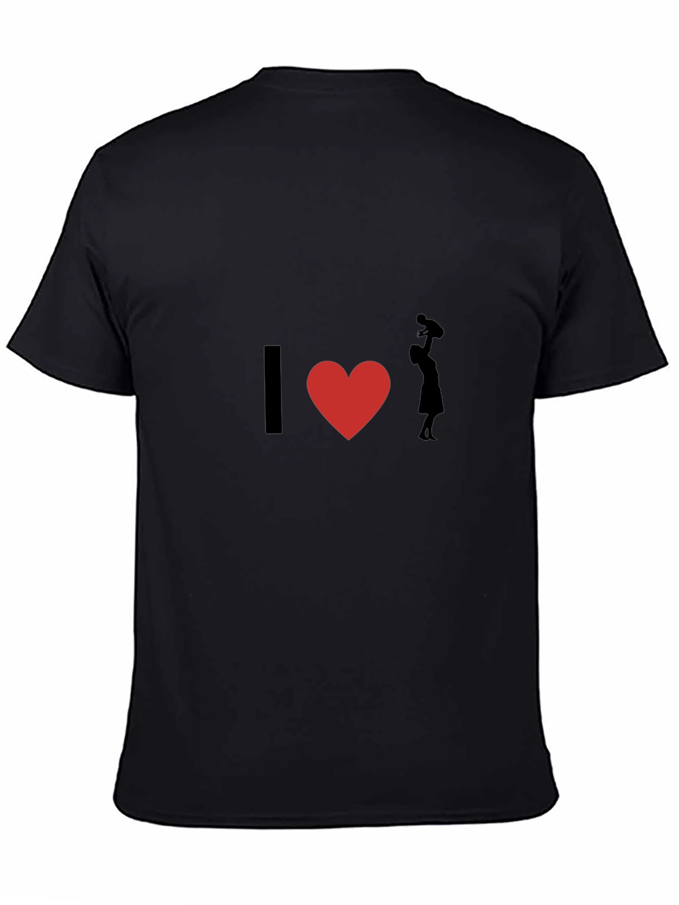 I Love Mom T-Shirt - Black Graphic Tee