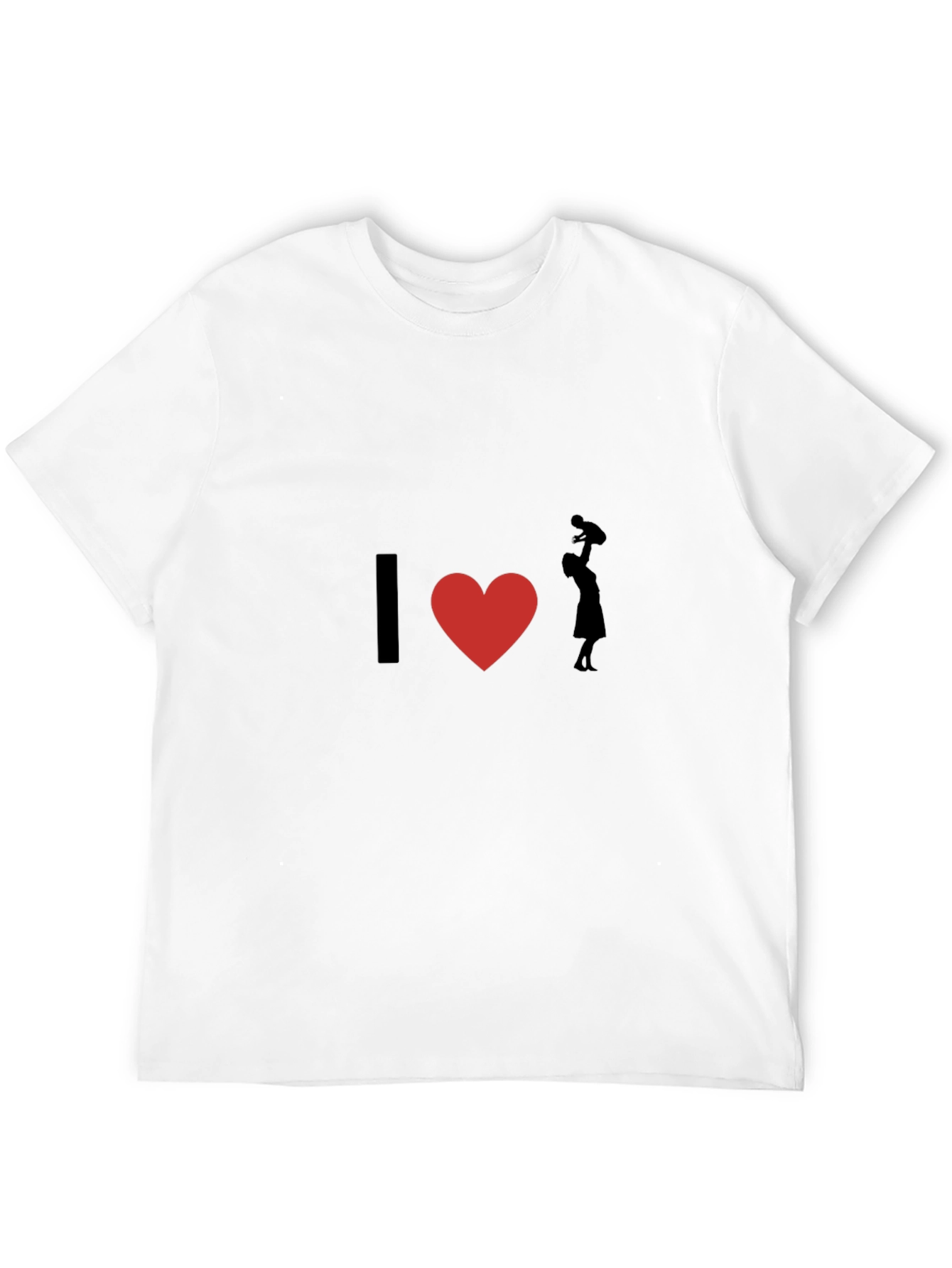 I Love Mom T-Shirt - Black Graphic Tee