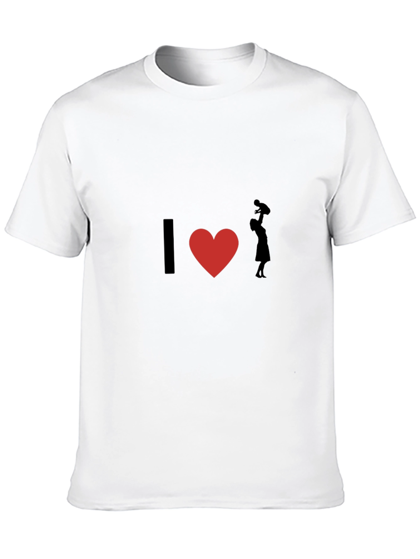I Love Mom T-Shirt - Black Graphic Tee