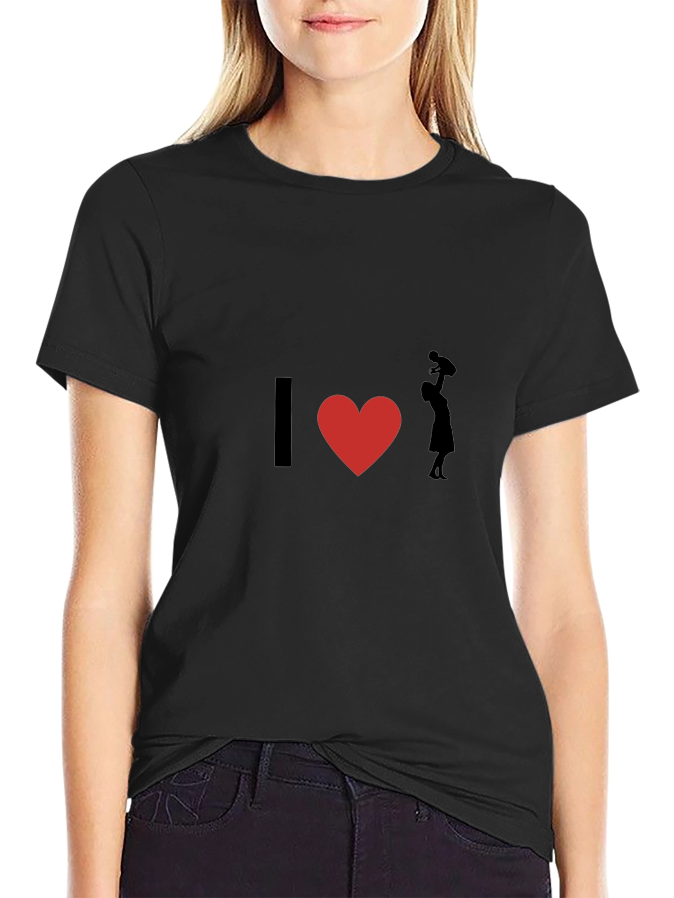 I Love Mom T-Shirt - Black Graphic Tee