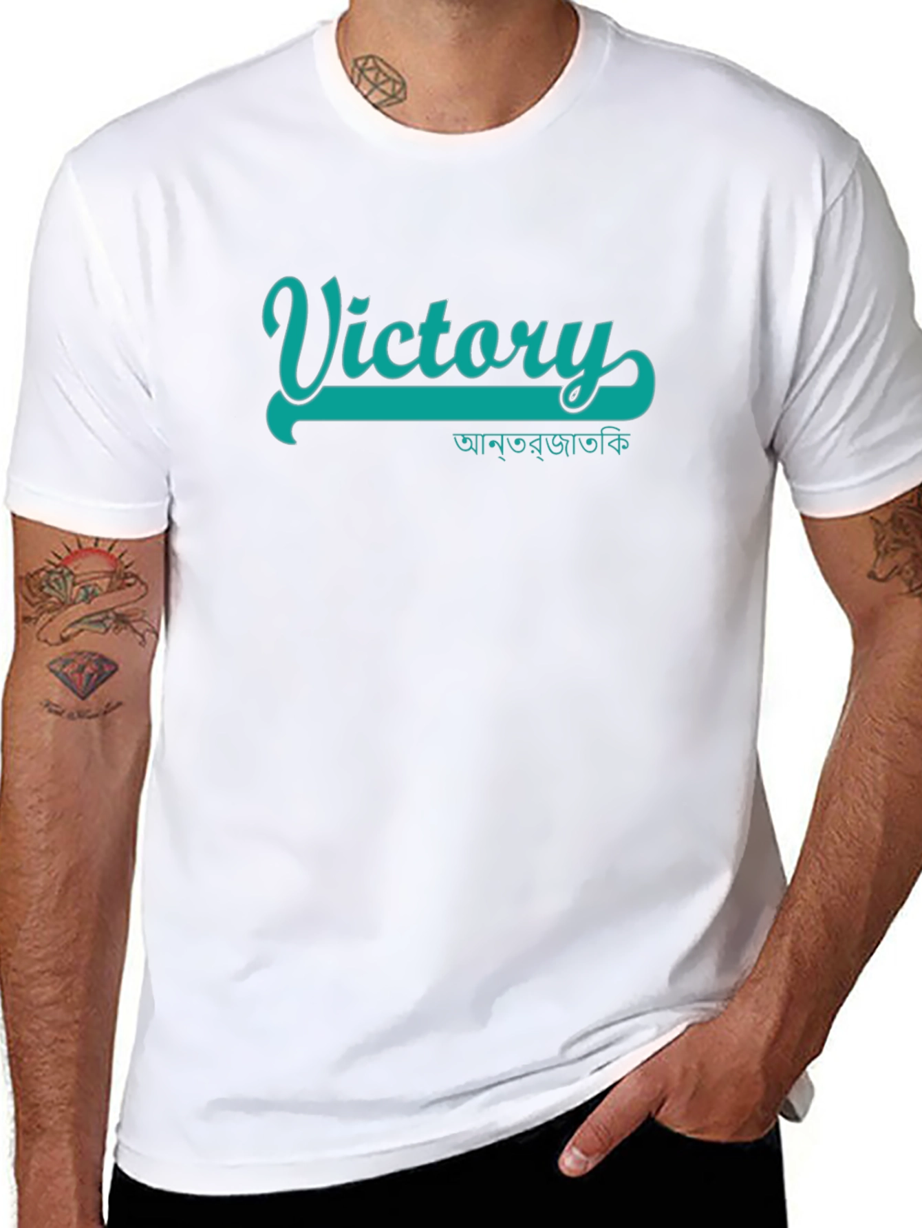 Victory Graphic Tee - Stylish Black Cotton T-Shirt