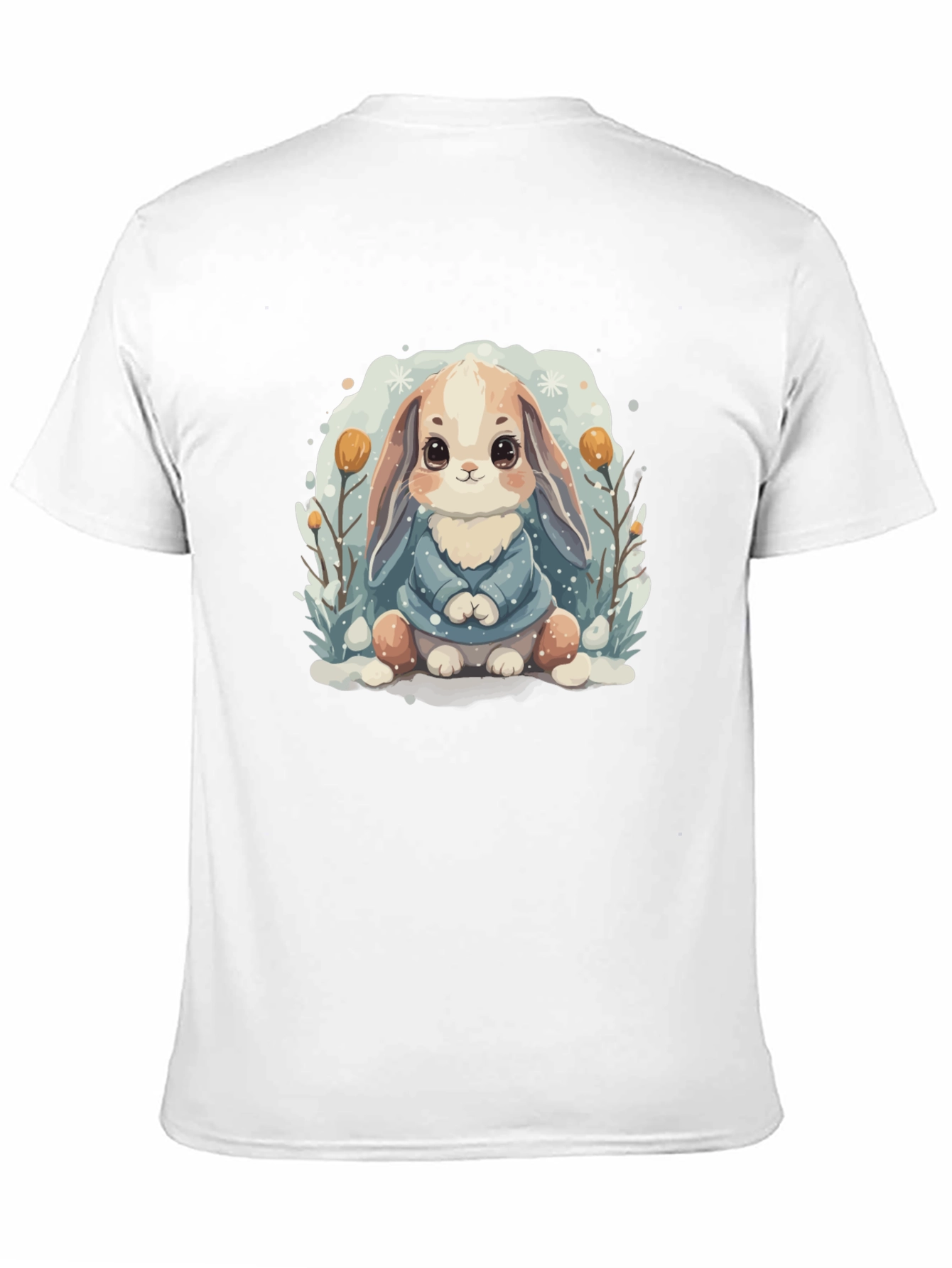 Cute Bunny Graphic Tee - Soft Cotton Blend