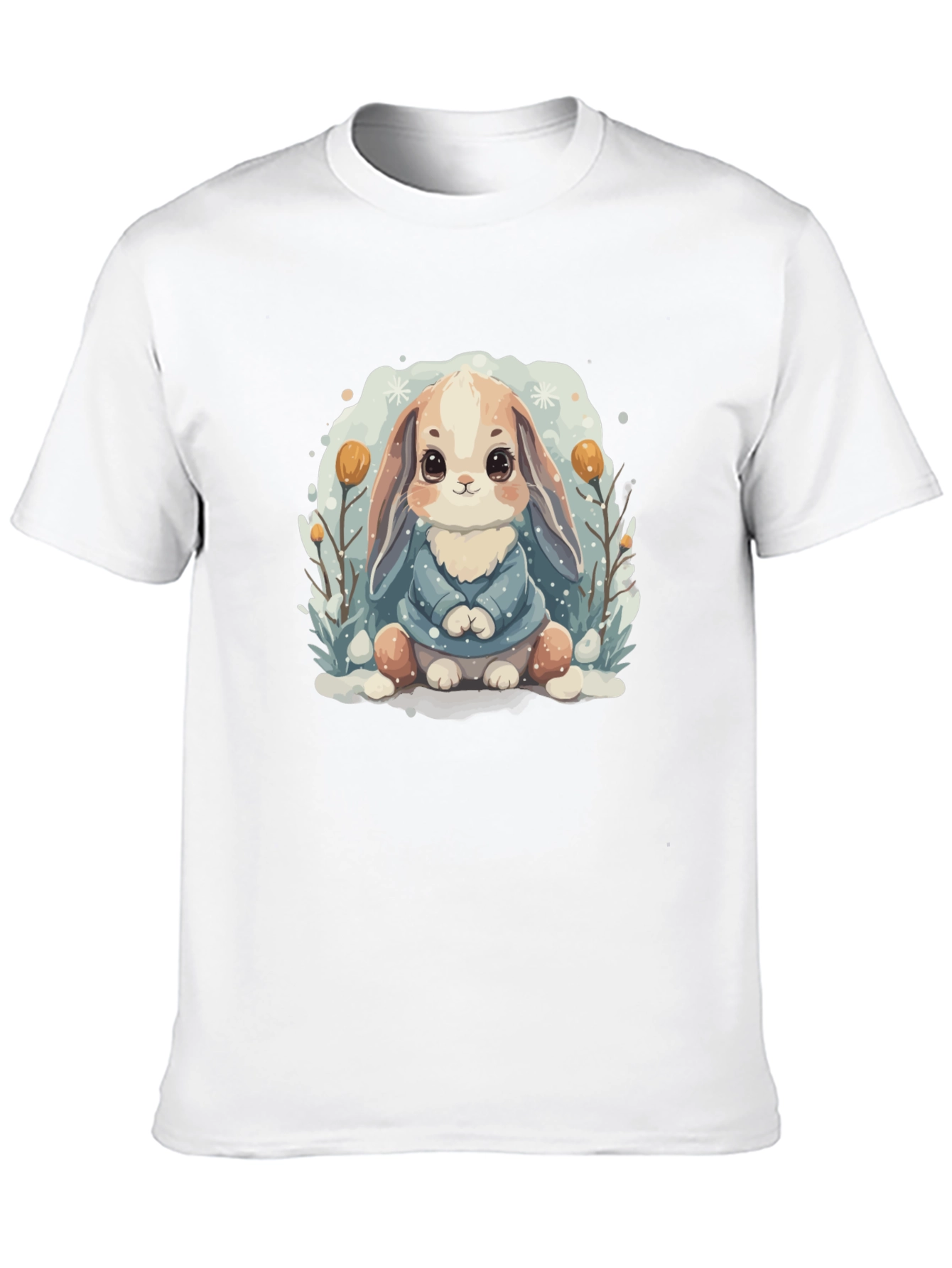 Cute Bunny Graphic Tee - Soft Cotton Blend