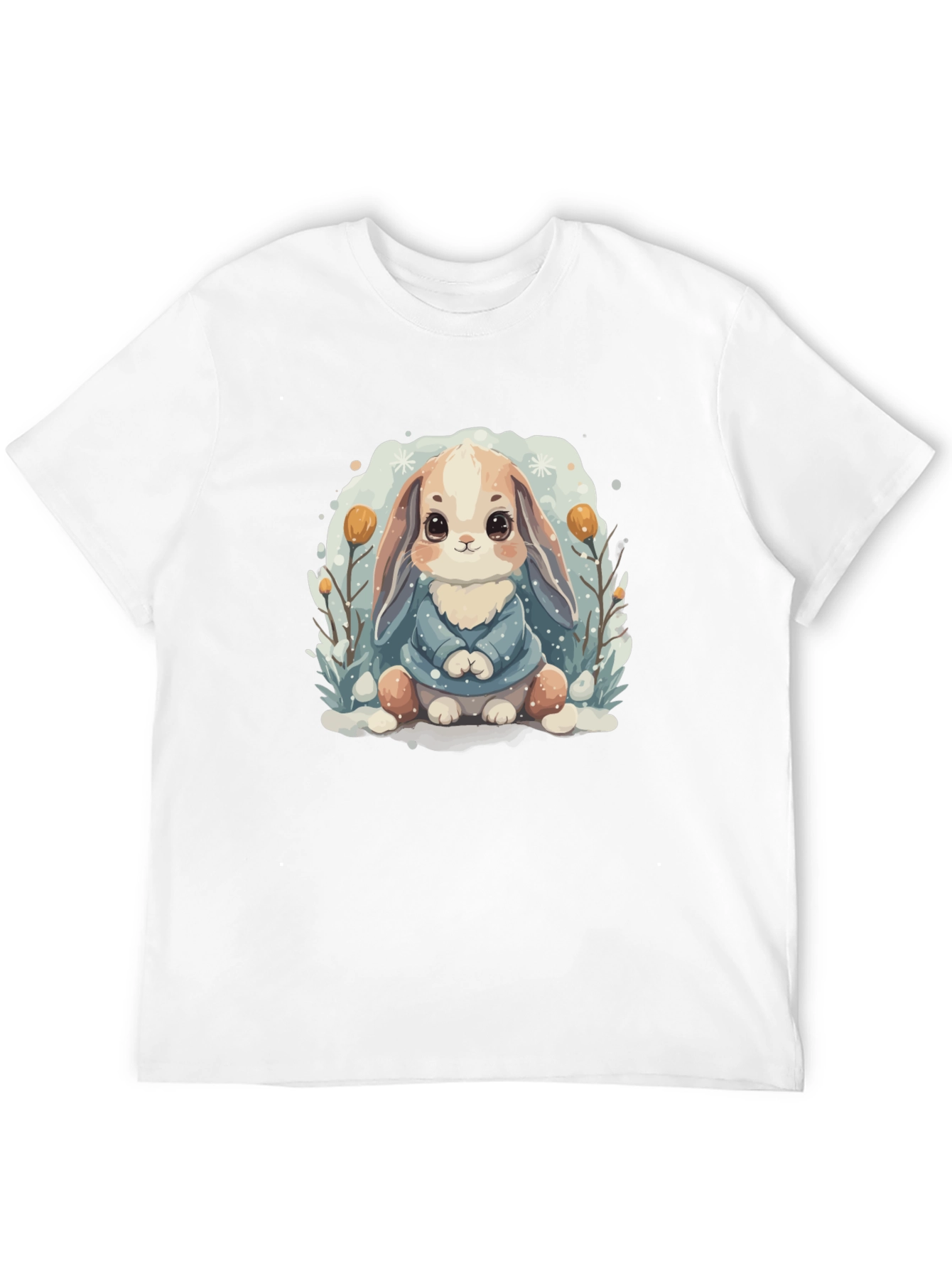Cute Bunny Graphic Tee - Soft Cotton Blend