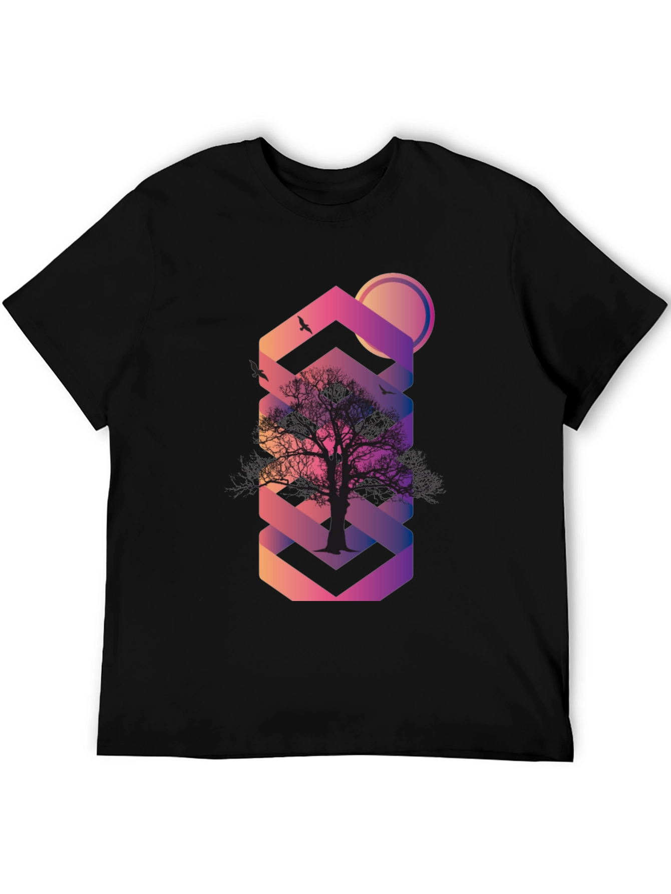 Abstract Tree Graphic T-Shirt