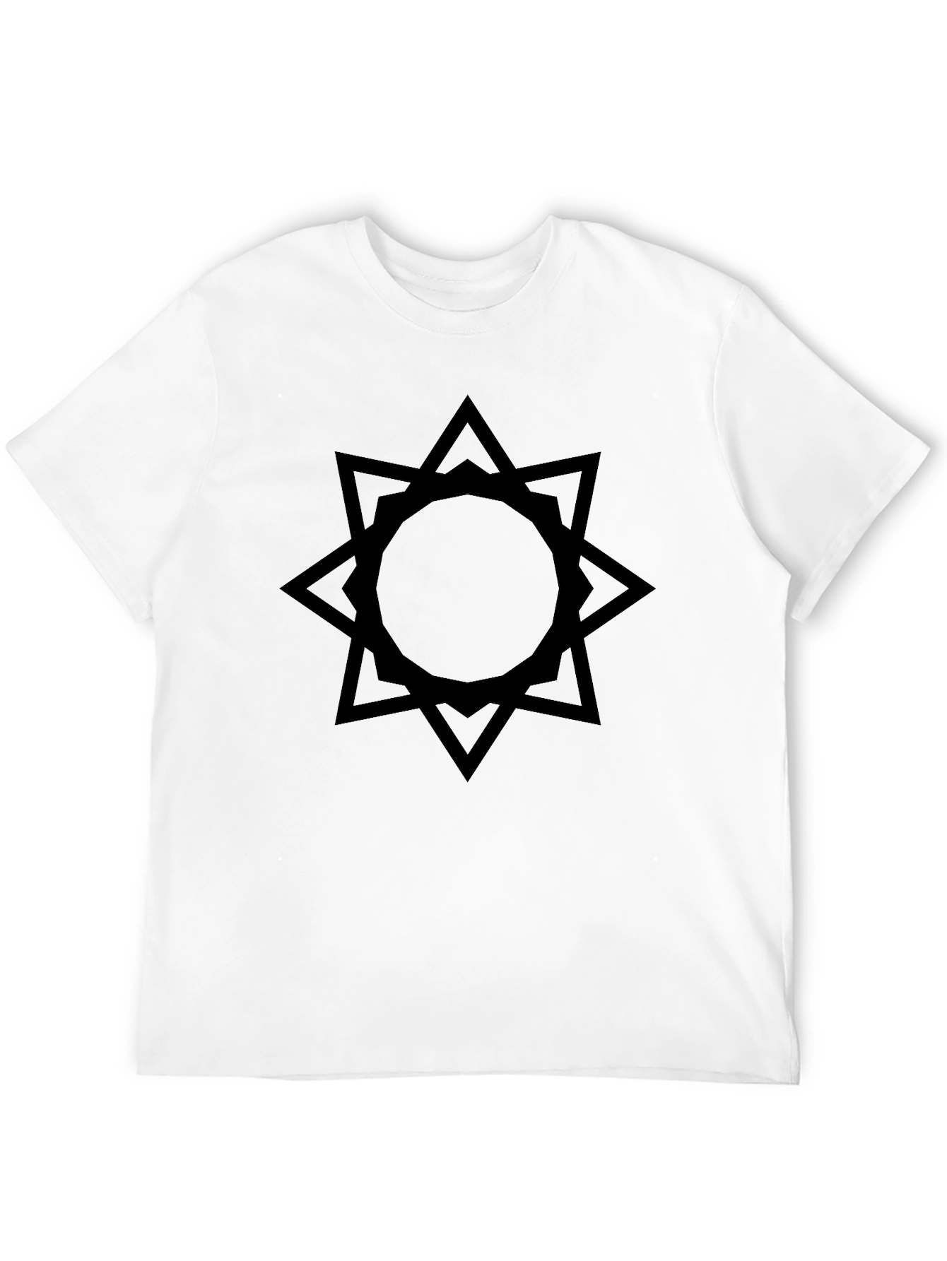 Black Starburst Graphic Tee - Stylish Mens Casual Shirt