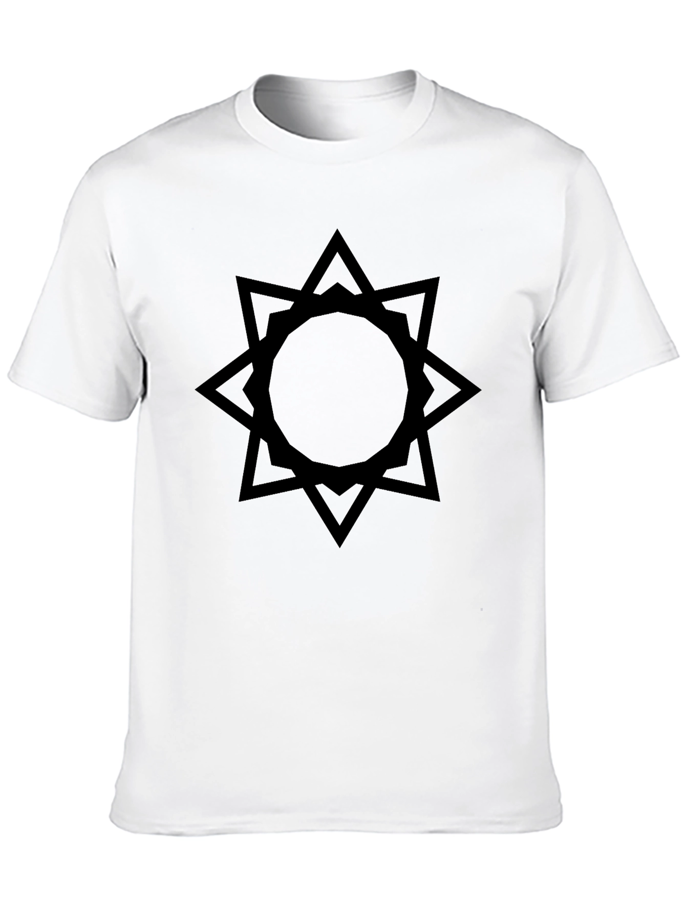 Black Starburst Graphic Tee - Stylish Mens Casual Shirt