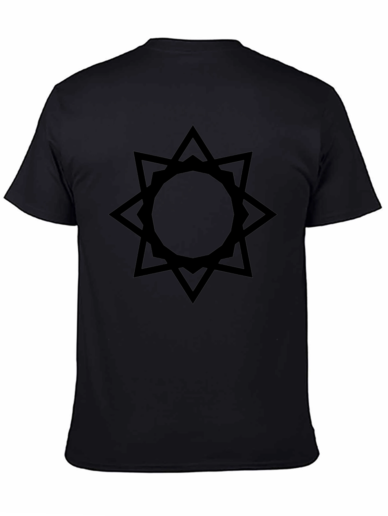 Black Starburst Graphic Tee - Stylish Mens Casual Shirt