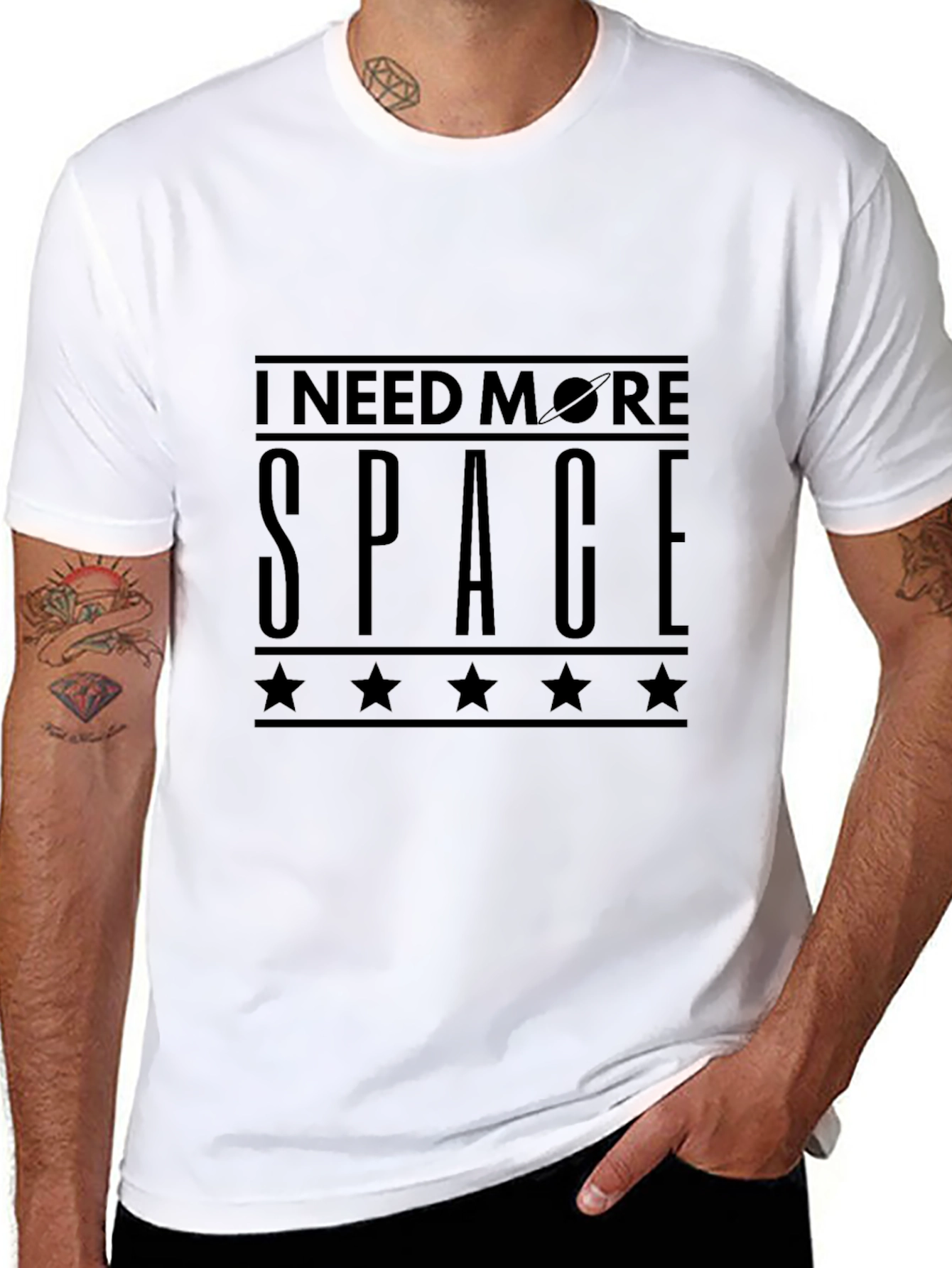I Need More Space T-Shirt - Black Cotton