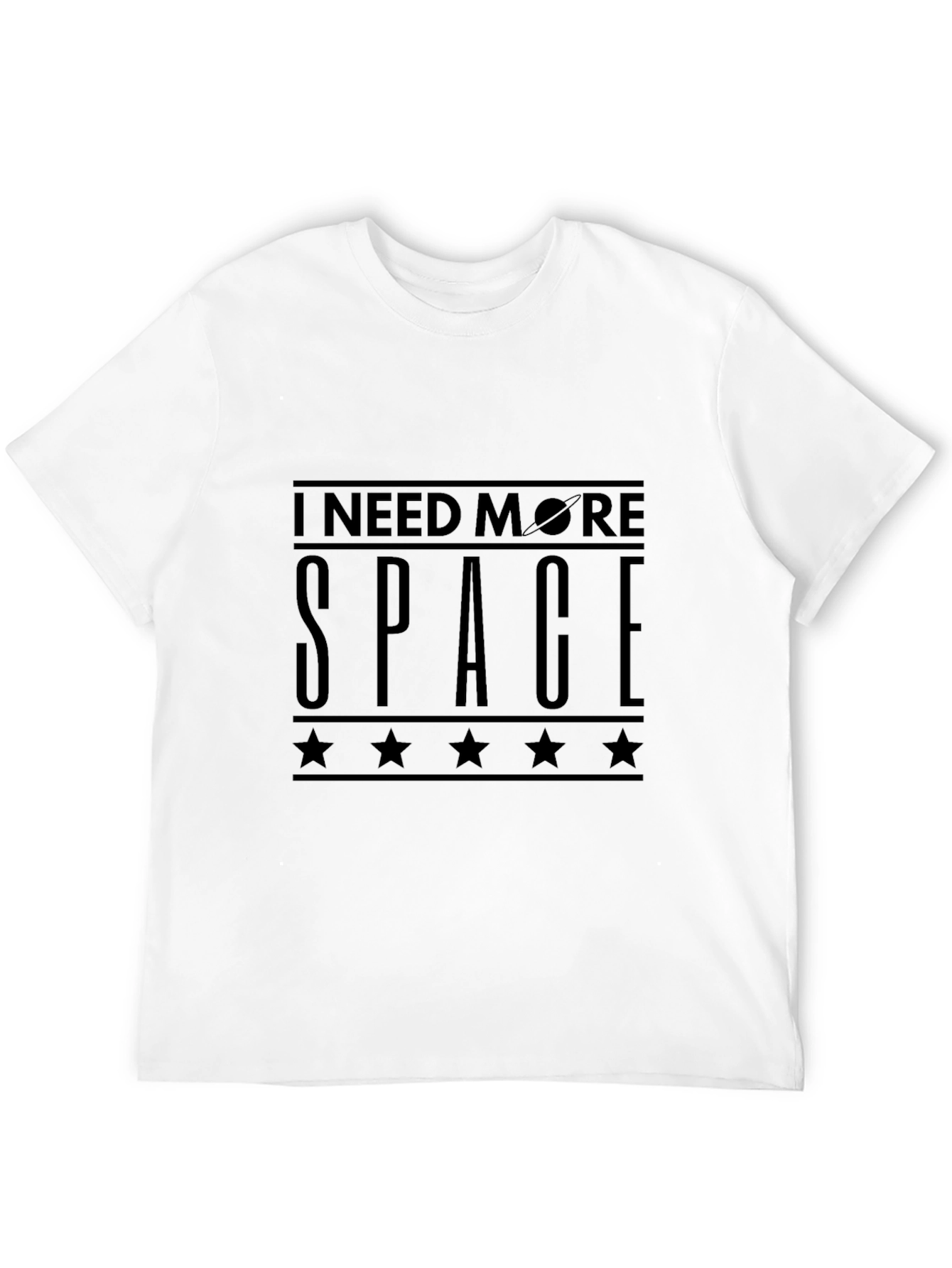 I Need More Space T-Shirt - Black Cotton