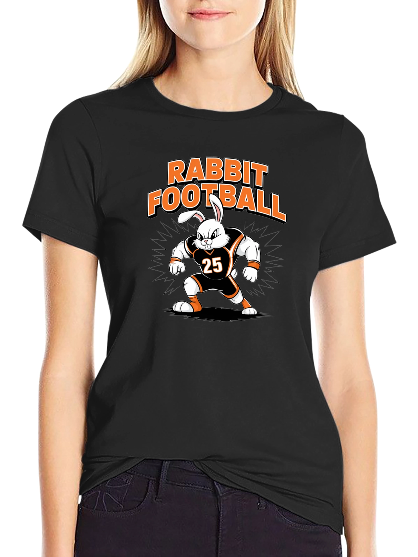 Rabbit Football Graphic T-Shirt