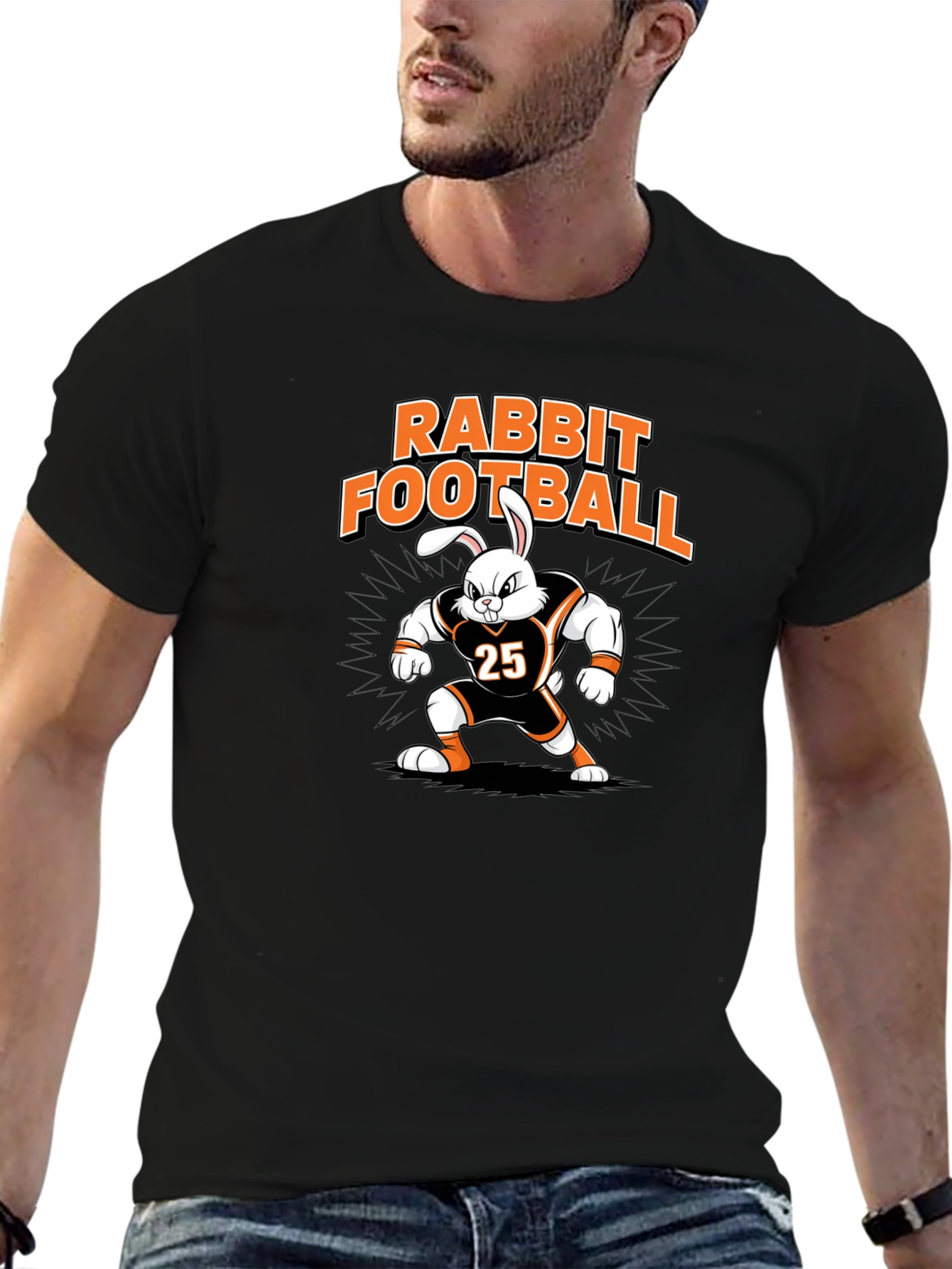 Rabbit Football Graphic T-Shirt