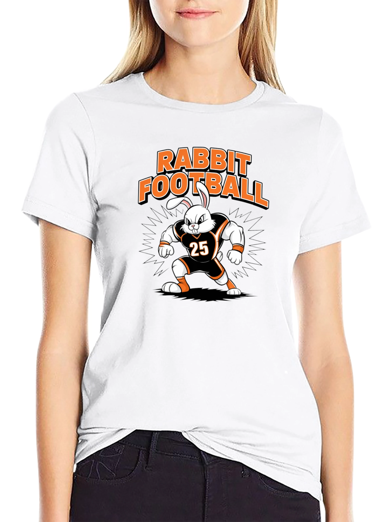Rabbit Football Graphic T-Shirt