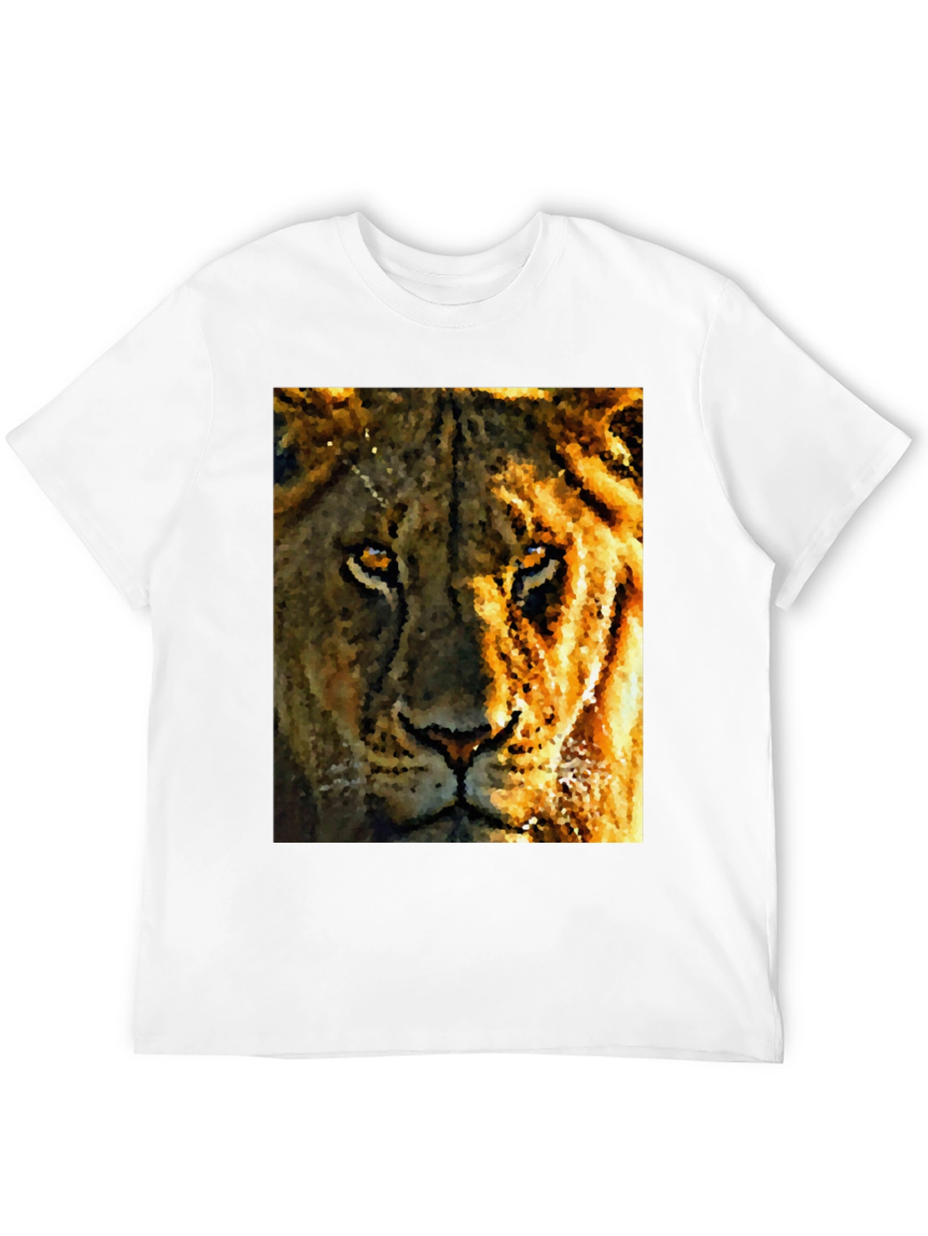 Lion Graphic Tee - Bold Animal Print T-Shirt