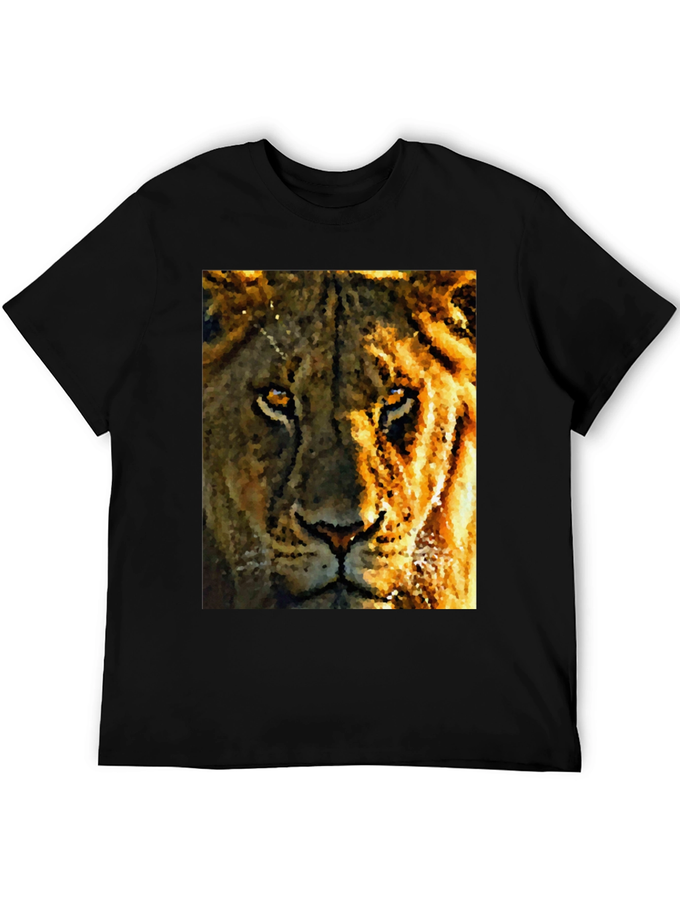 Lion Graphic Tee - Bold Animal Print T-Shirt