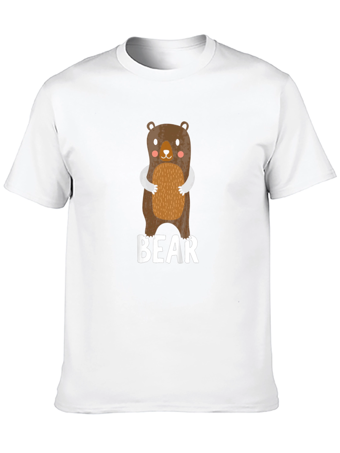 Cute Bear Graphic Black T-Shirt