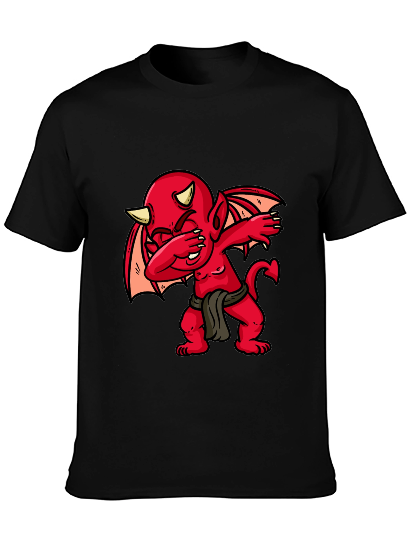 Dabbing Devil Graphic Tee - Mens Black T-Shirt