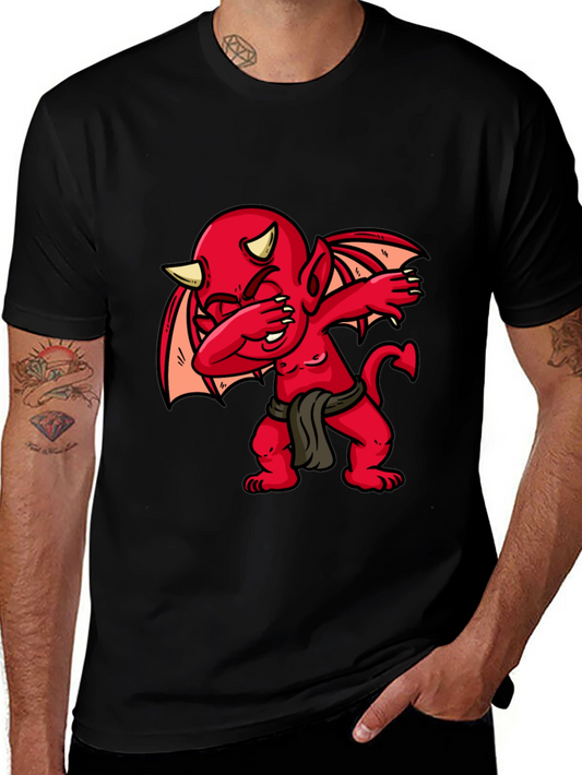 Dabbing Devil Graphic Tee - Mens Black T-Shirt