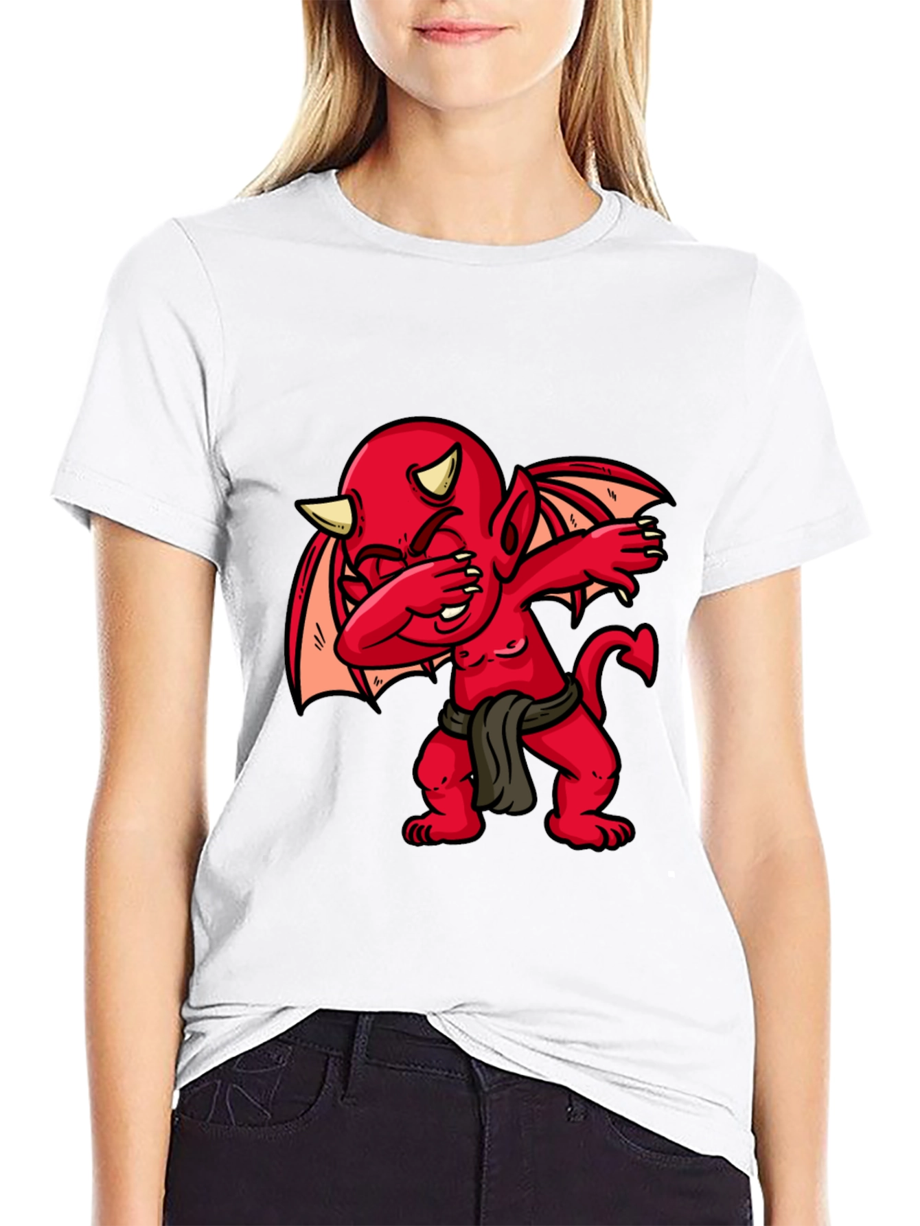Dabbing Devil Graphic Tee - Mens Black T-Shirt