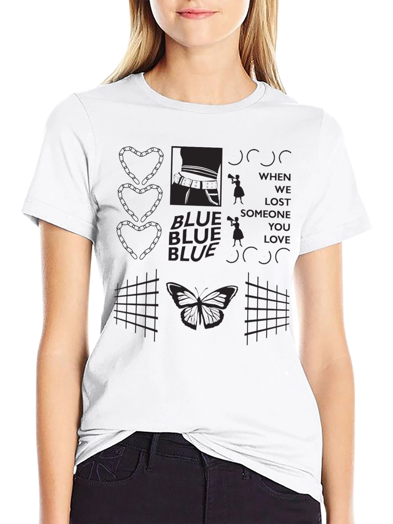 Graphic Tee: Abstract Butterfly Design