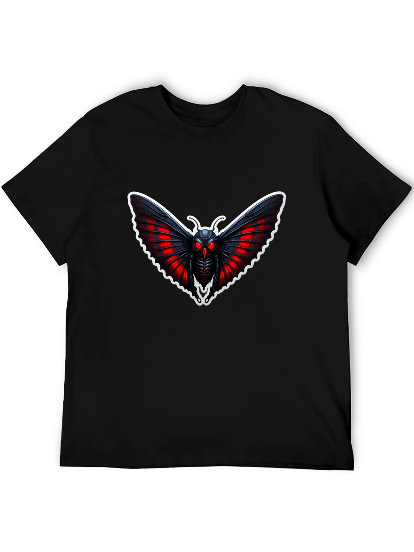 Mothman Graphic Tee - Black Cotton T-Shirt